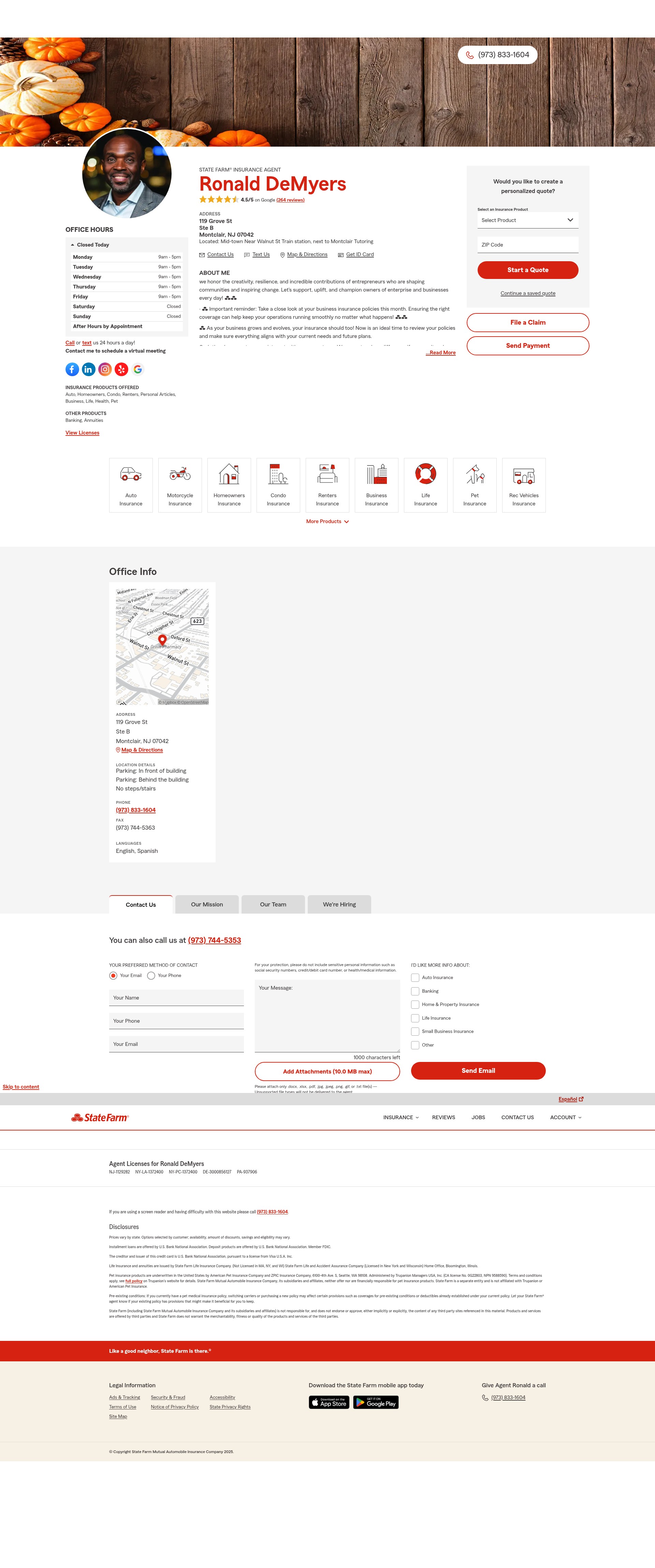 Screenshot of www.ronalddemyers.com