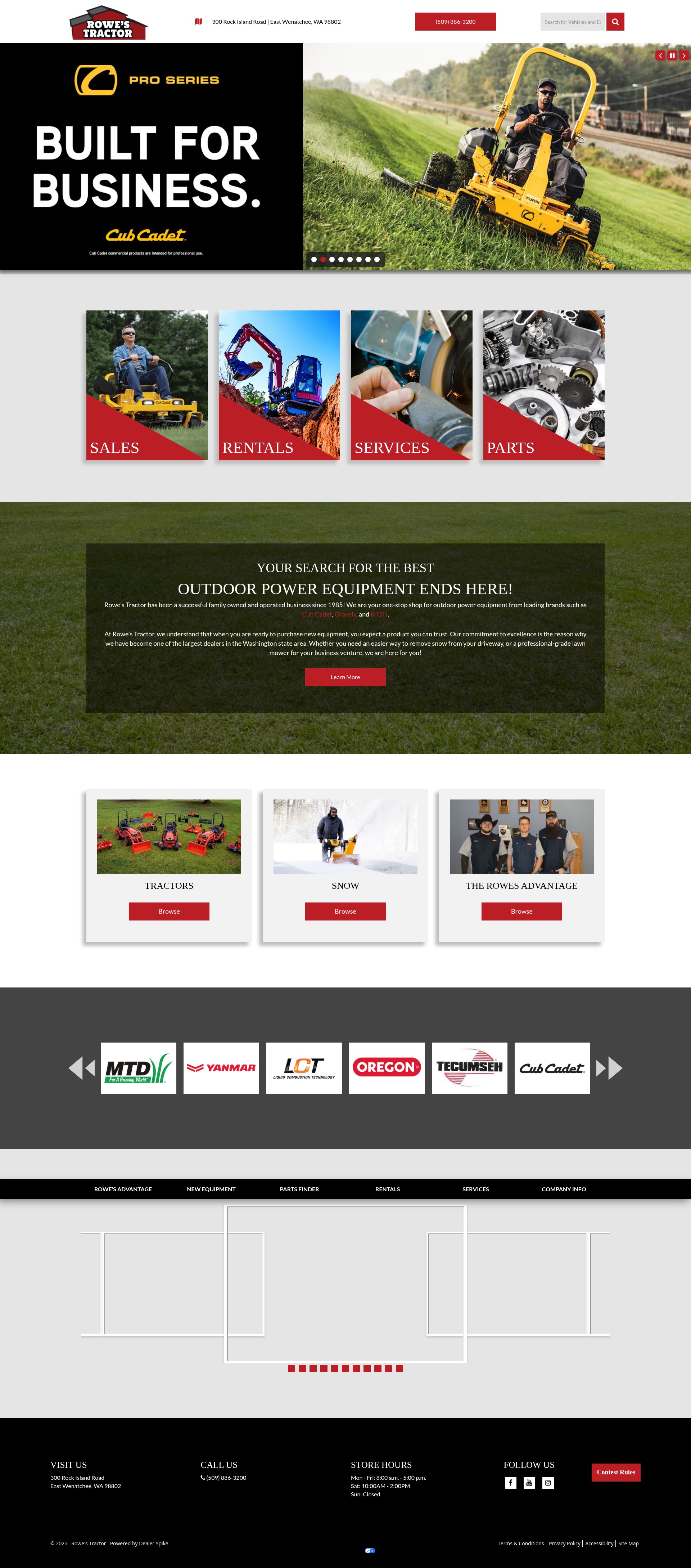 Screenshot of www.rowestractor.com