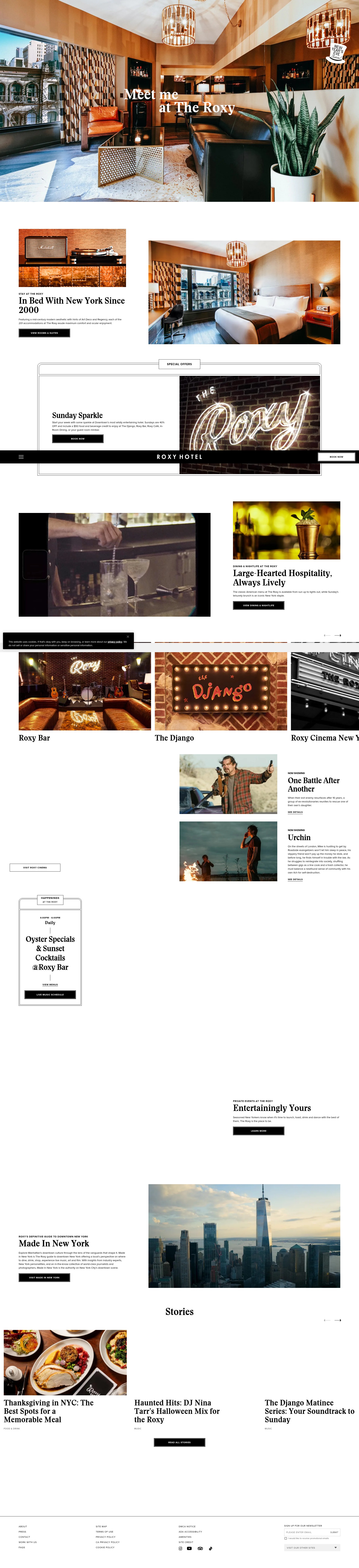Screenshot of www.roxyhotelnyc.com