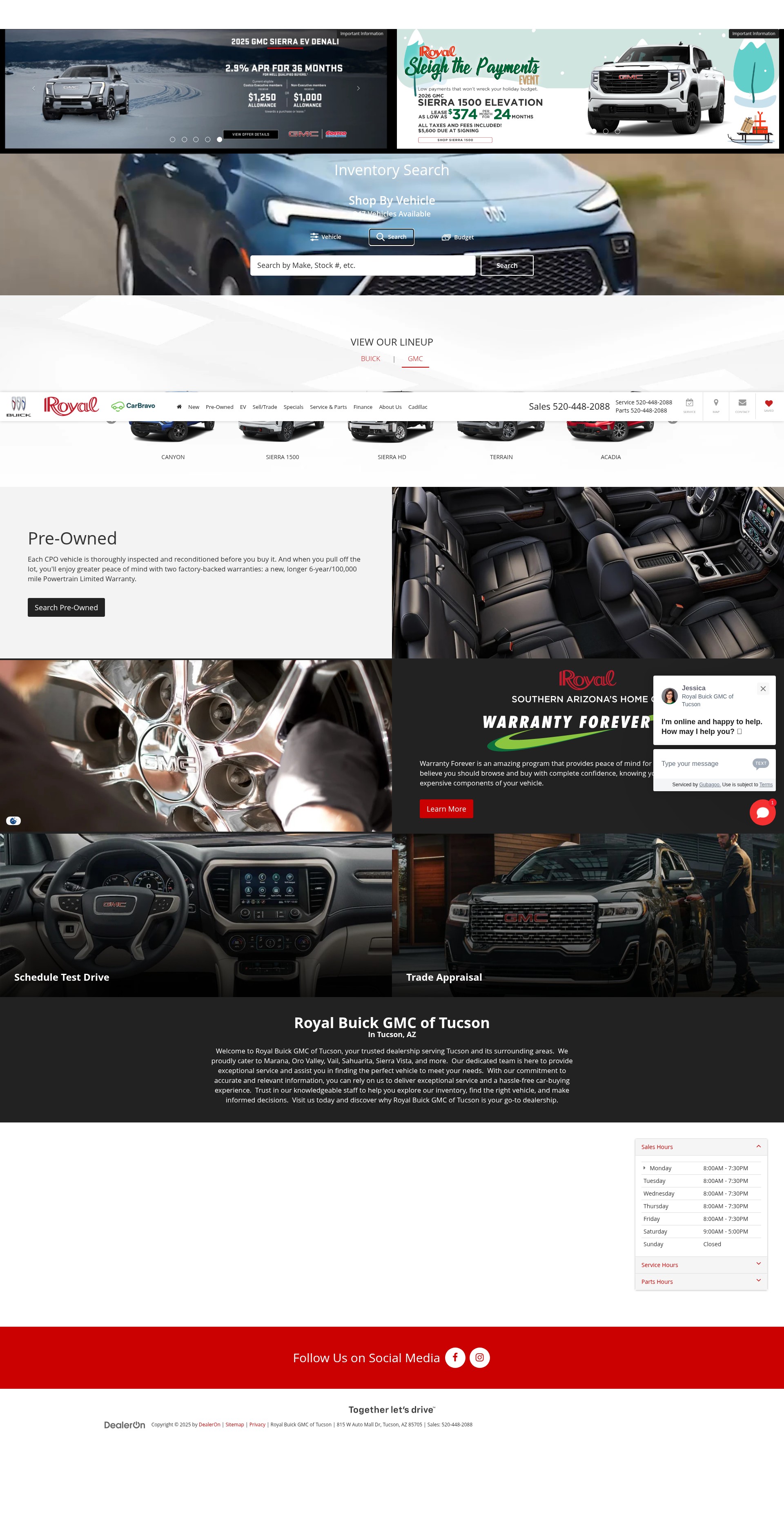 Screenshot of www.royalbuickgmc.com