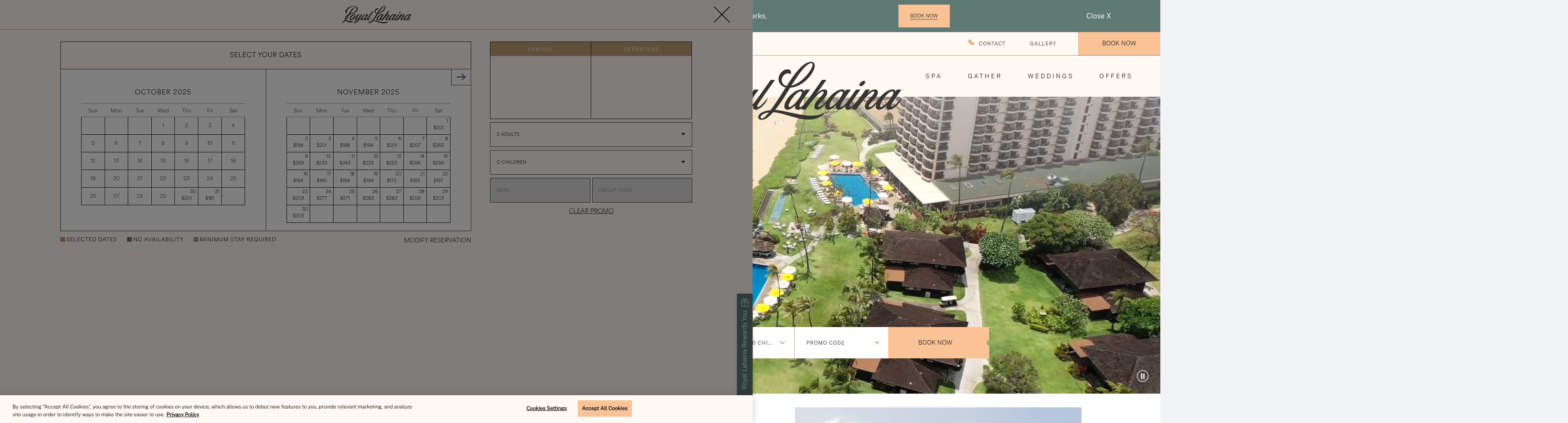 Screenshot of www.royallahaina.com