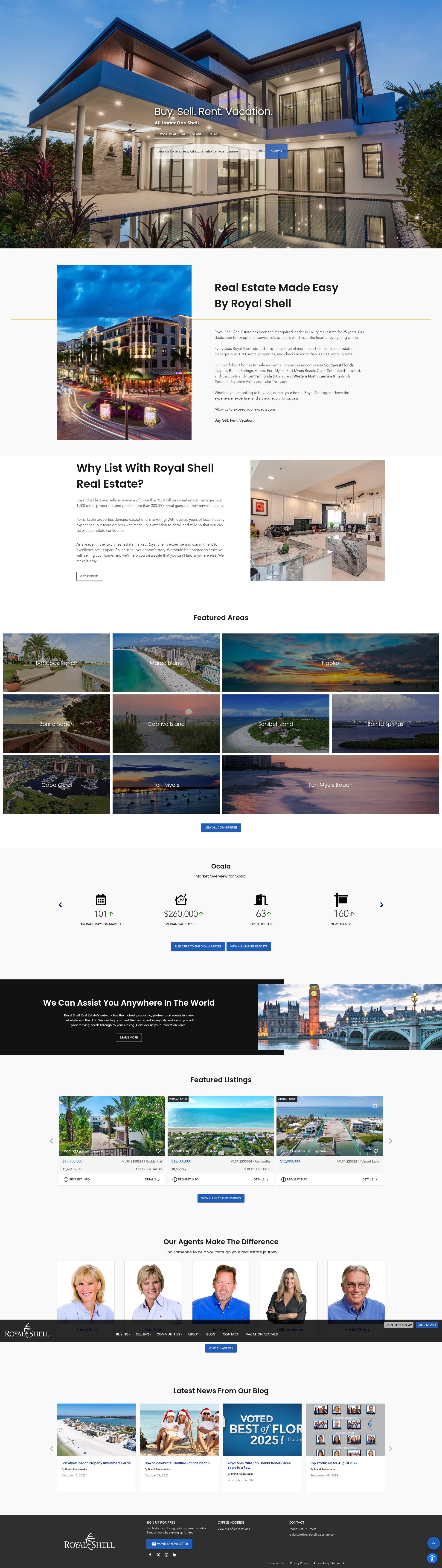 Screenshot of www.royalshellrealestate.com
