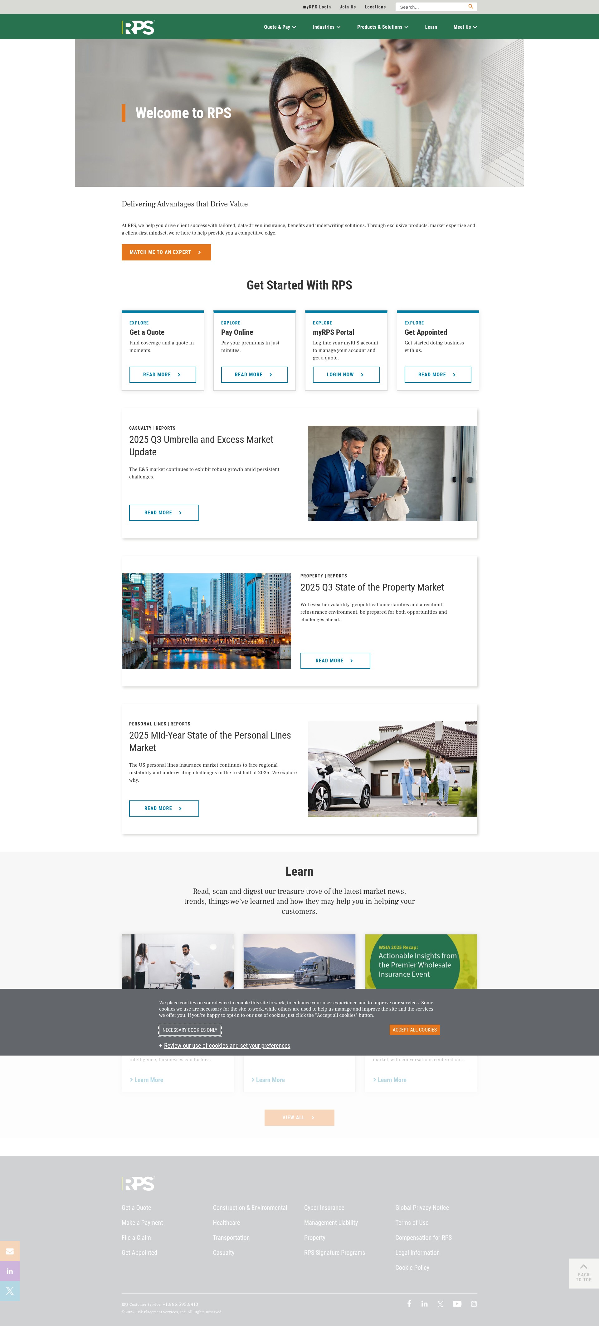Screenshot of www.rpsins.com