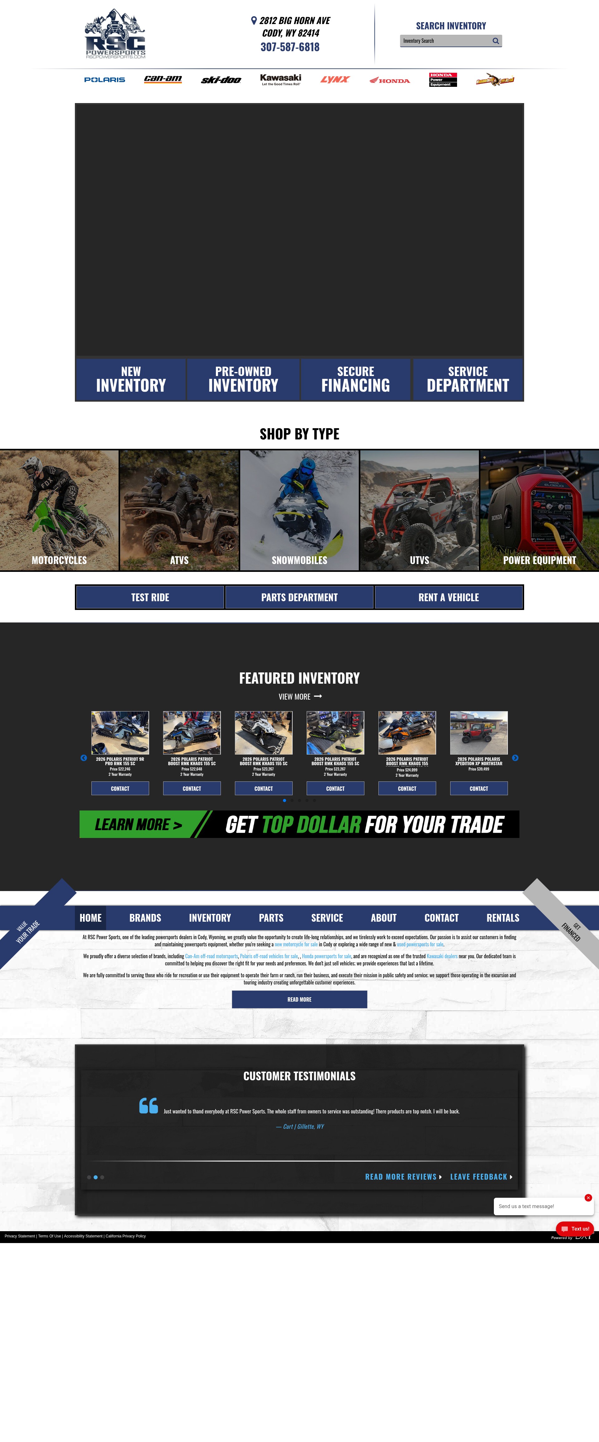 Screenshot of www.rscpowersports.com