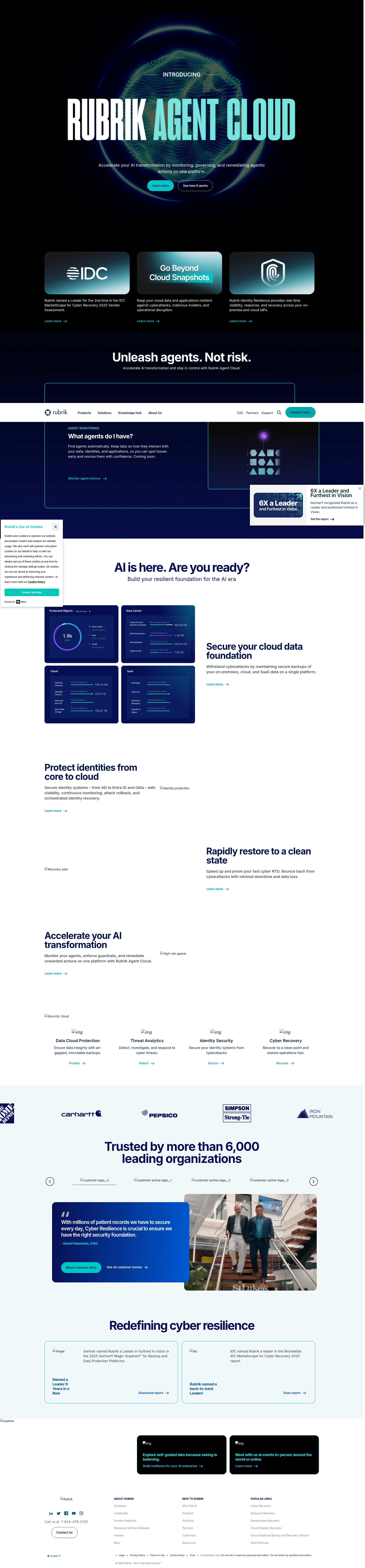 Screenshot of www.rubrik.com