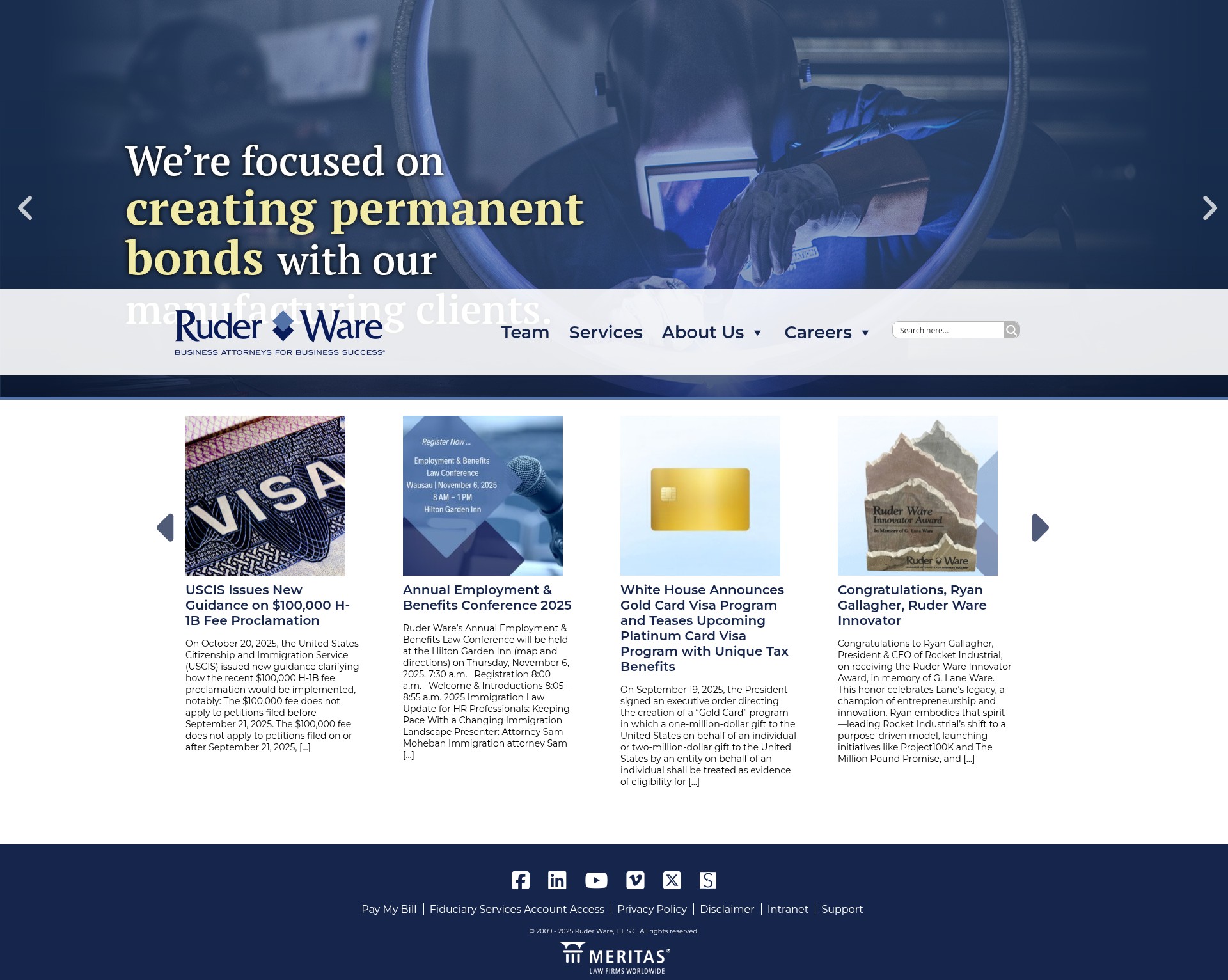 Screenshot of www.ruderware.com