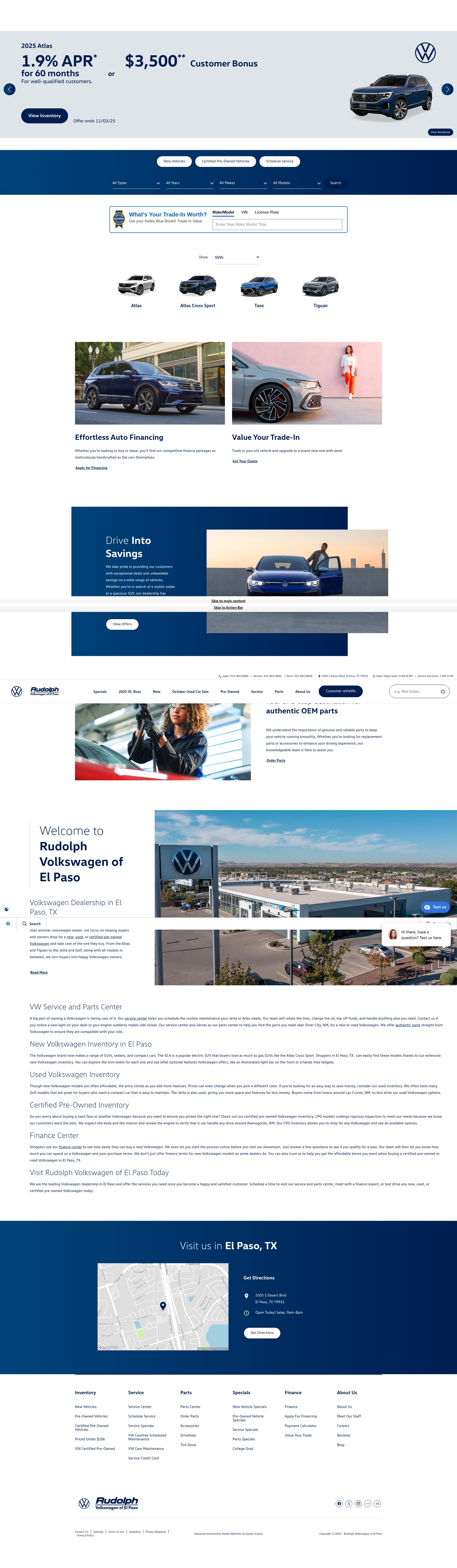 Screenshot of www.rudolphvw.com