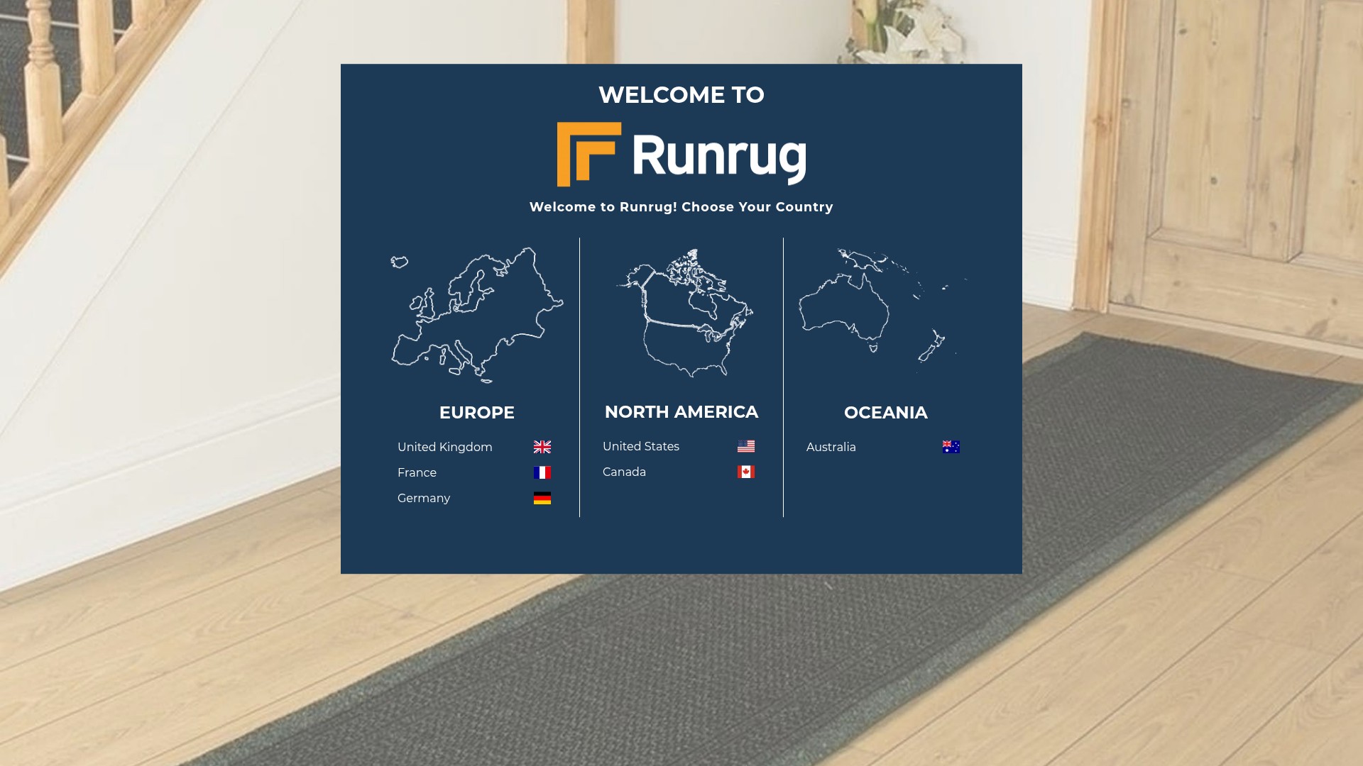 Screenshot of www.runrug.com
