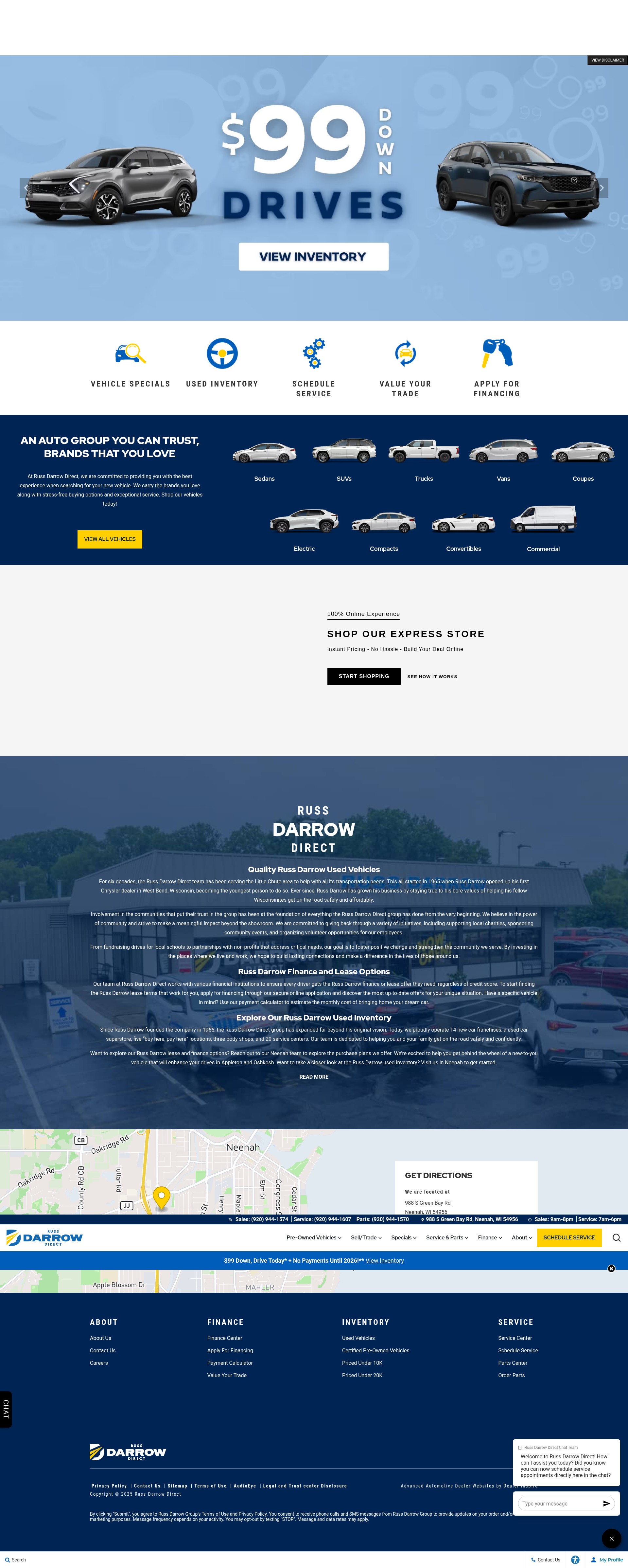 Screenshot of www.russdarrowdirect.com