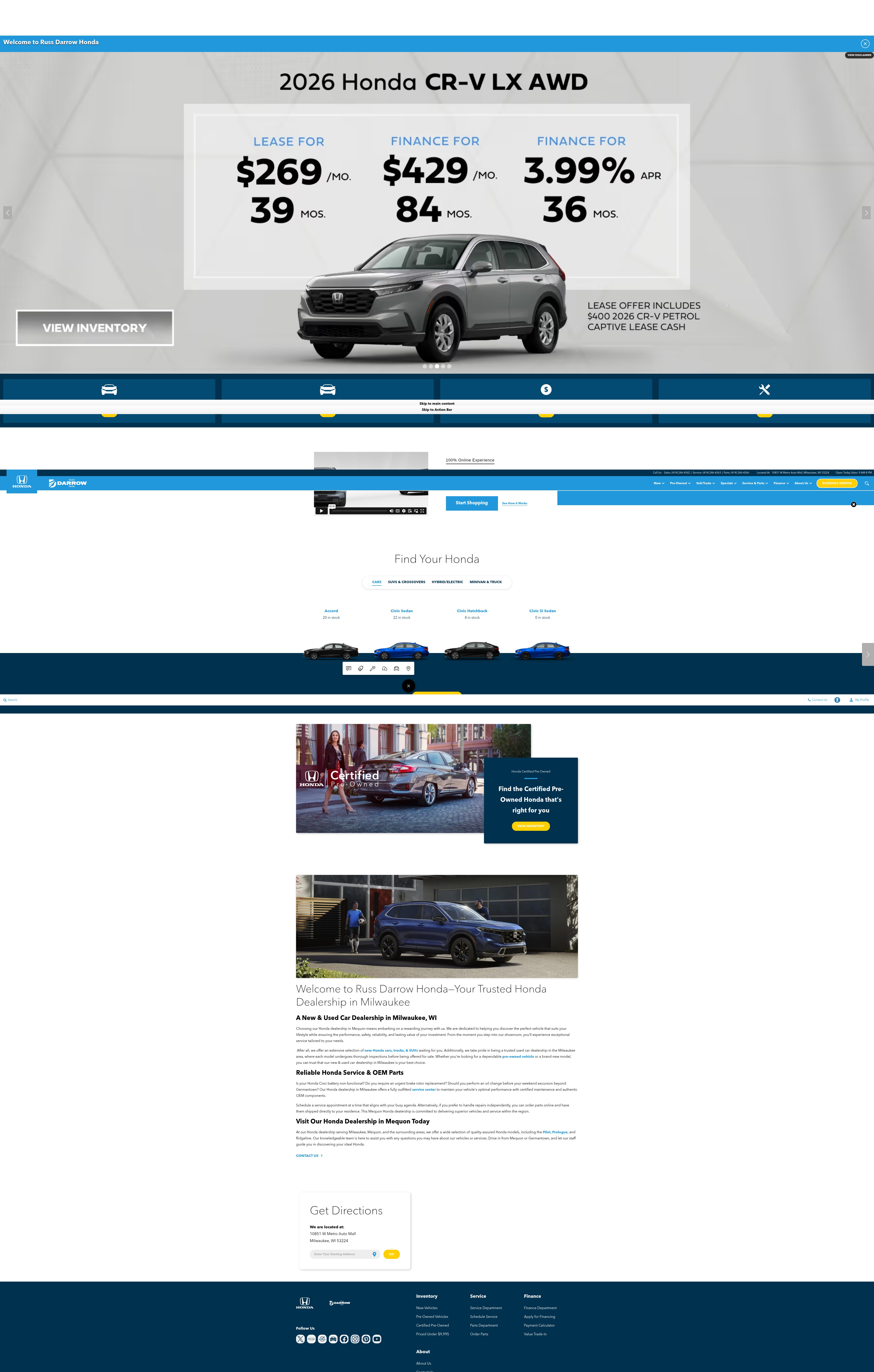 Screenshot of www.russdarrowhonda.com