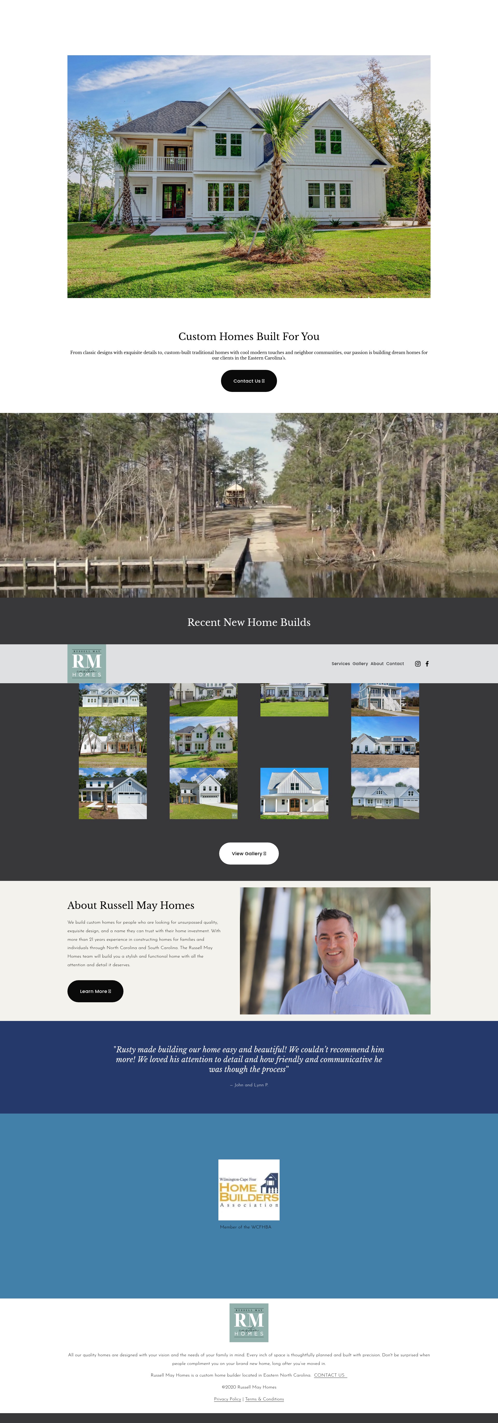 Screenshot of www.russellmayhomes.com