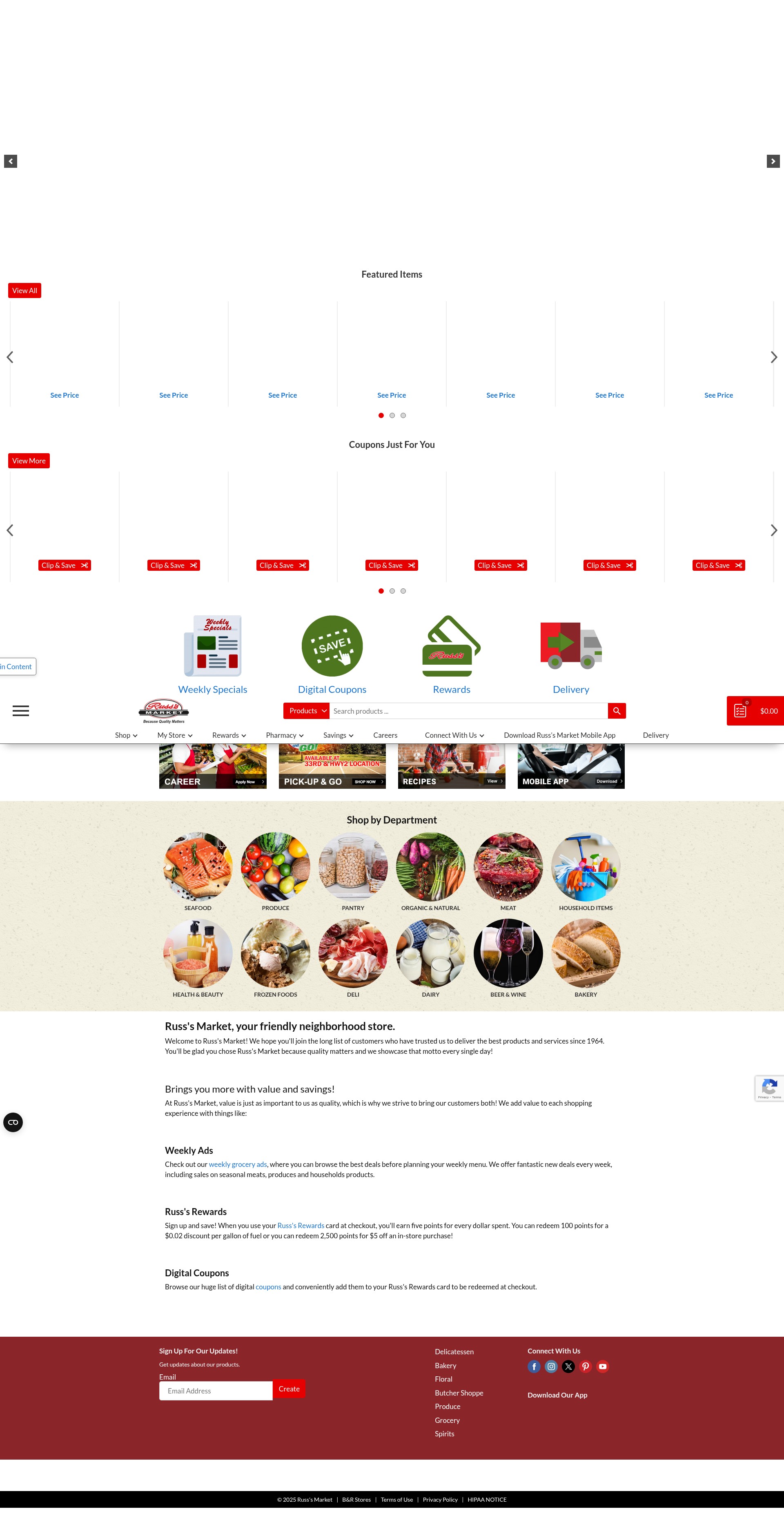 Screenshot of www.russmarket.com