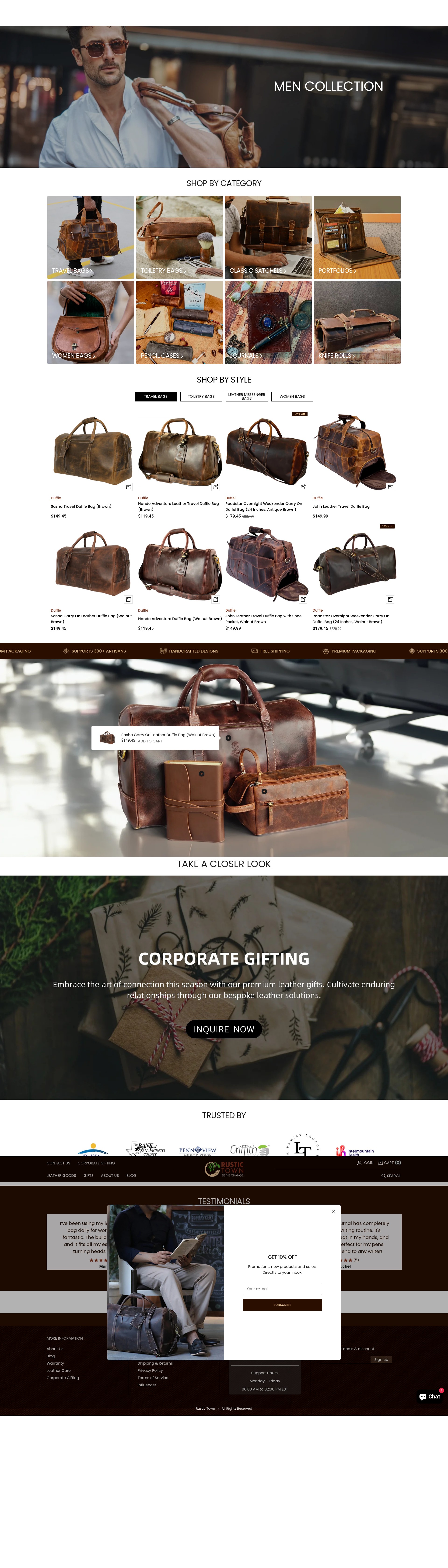 Screenshot of www.rustictown.com