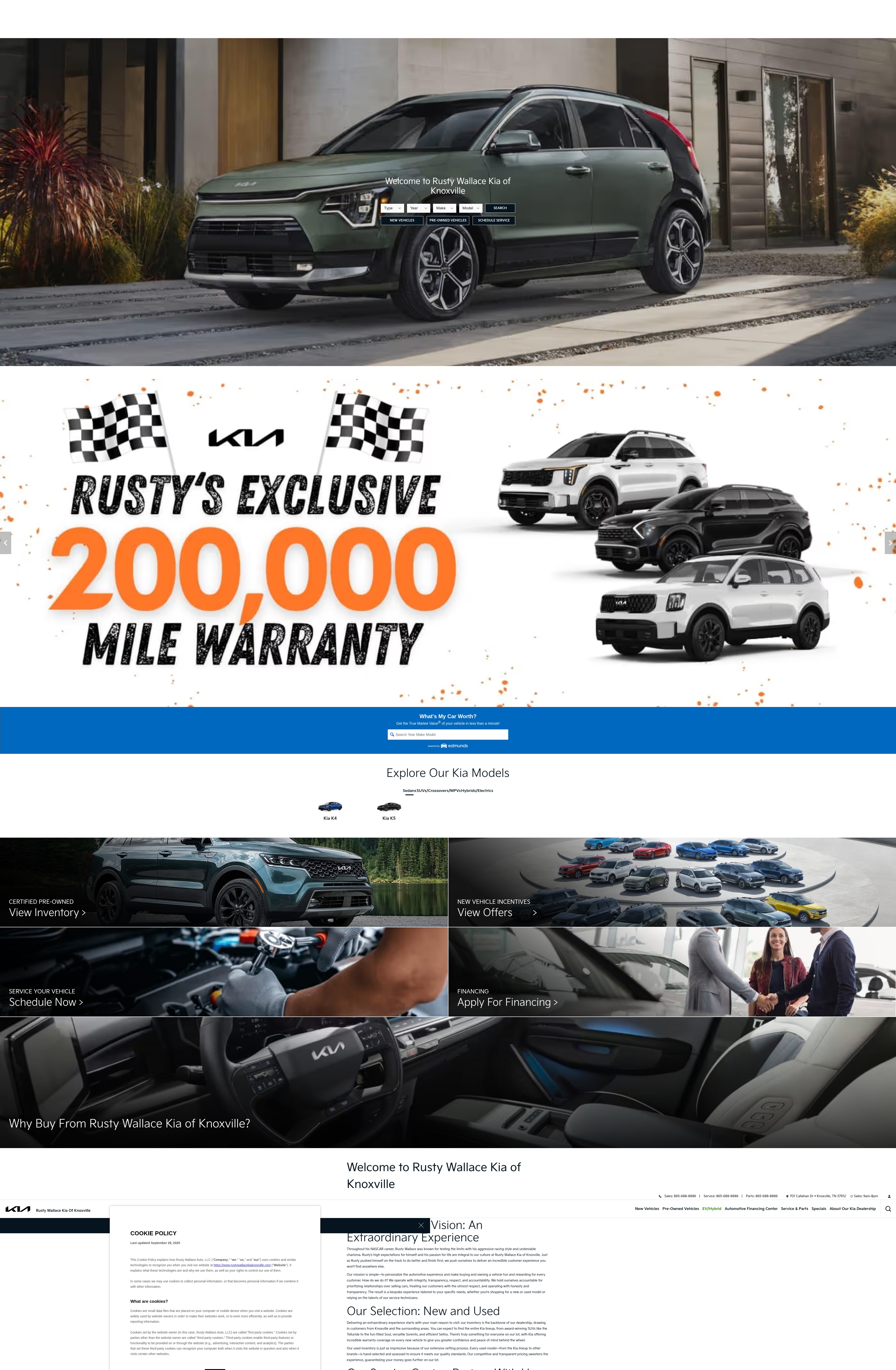 Screenshot of www.rustywallacekiaknoxville.com