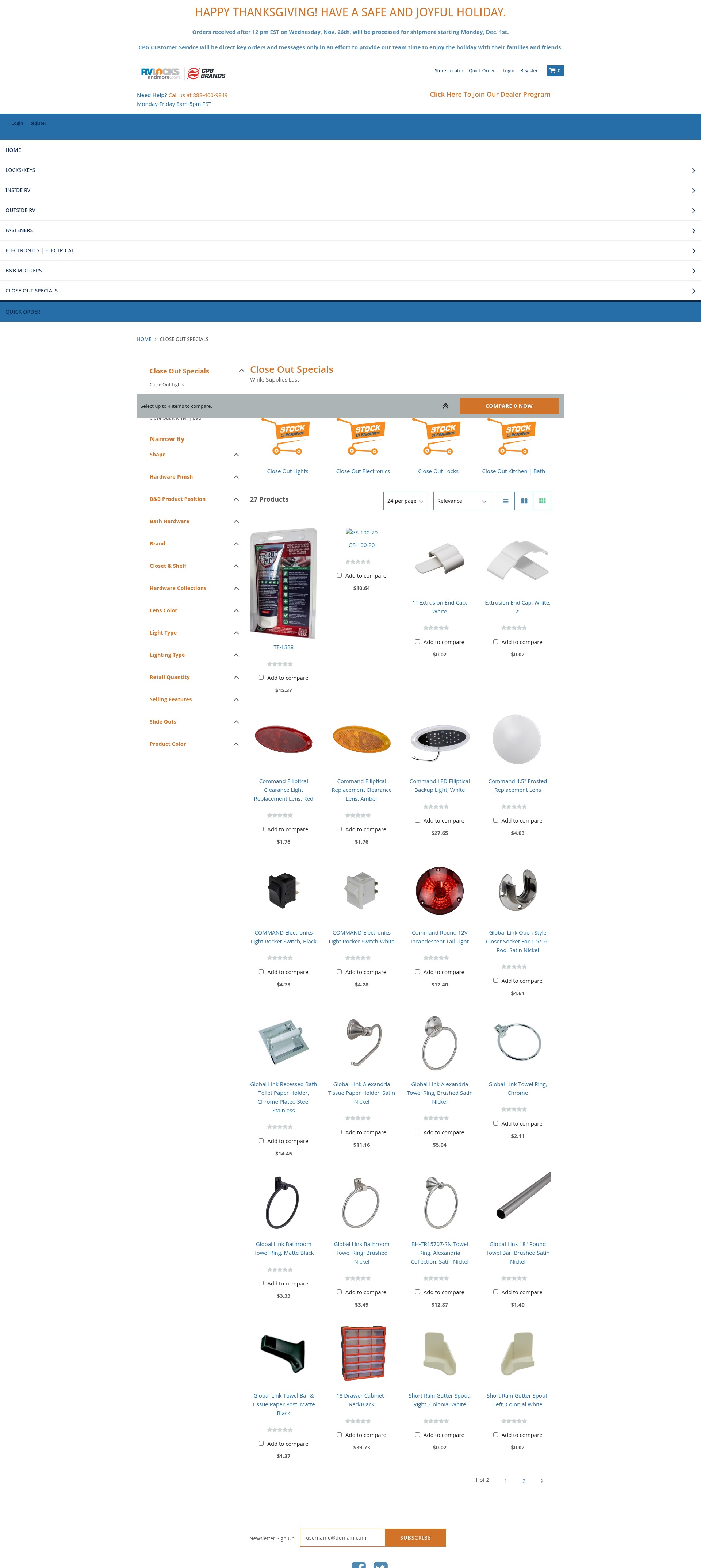 Screenshot of www.rvlocksandmore.com