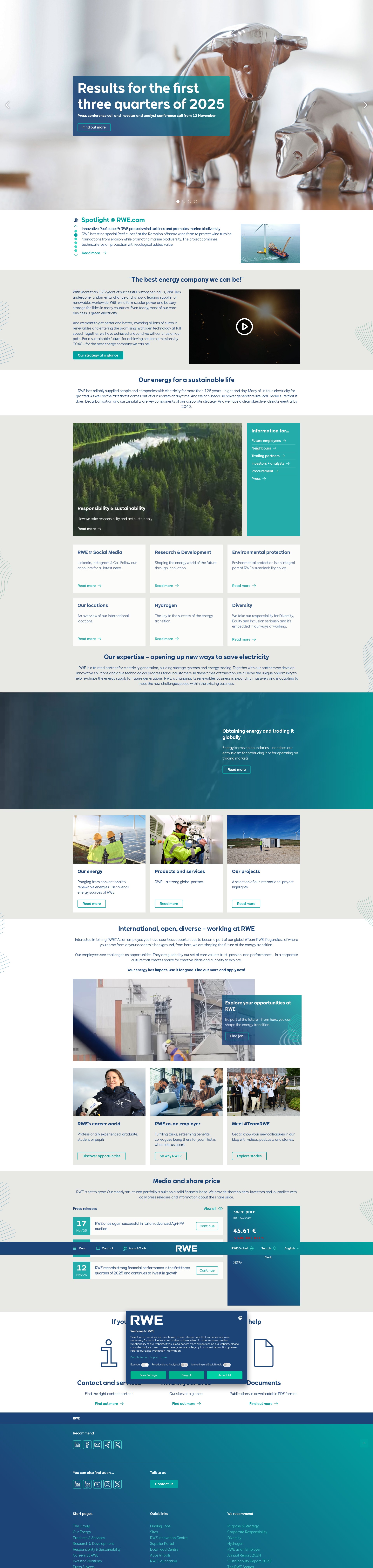 Screenshot of www.rwe.com