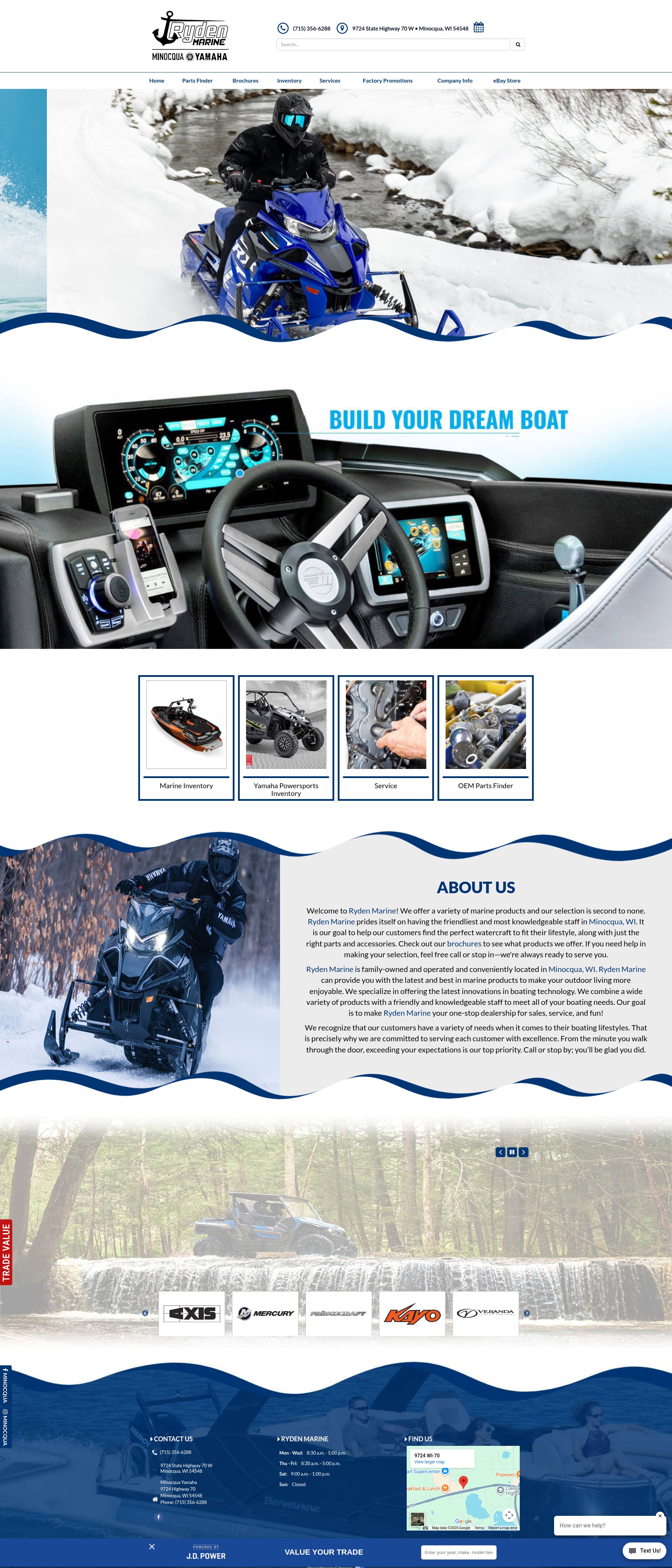 Screenshot of www.rydenmarine.com