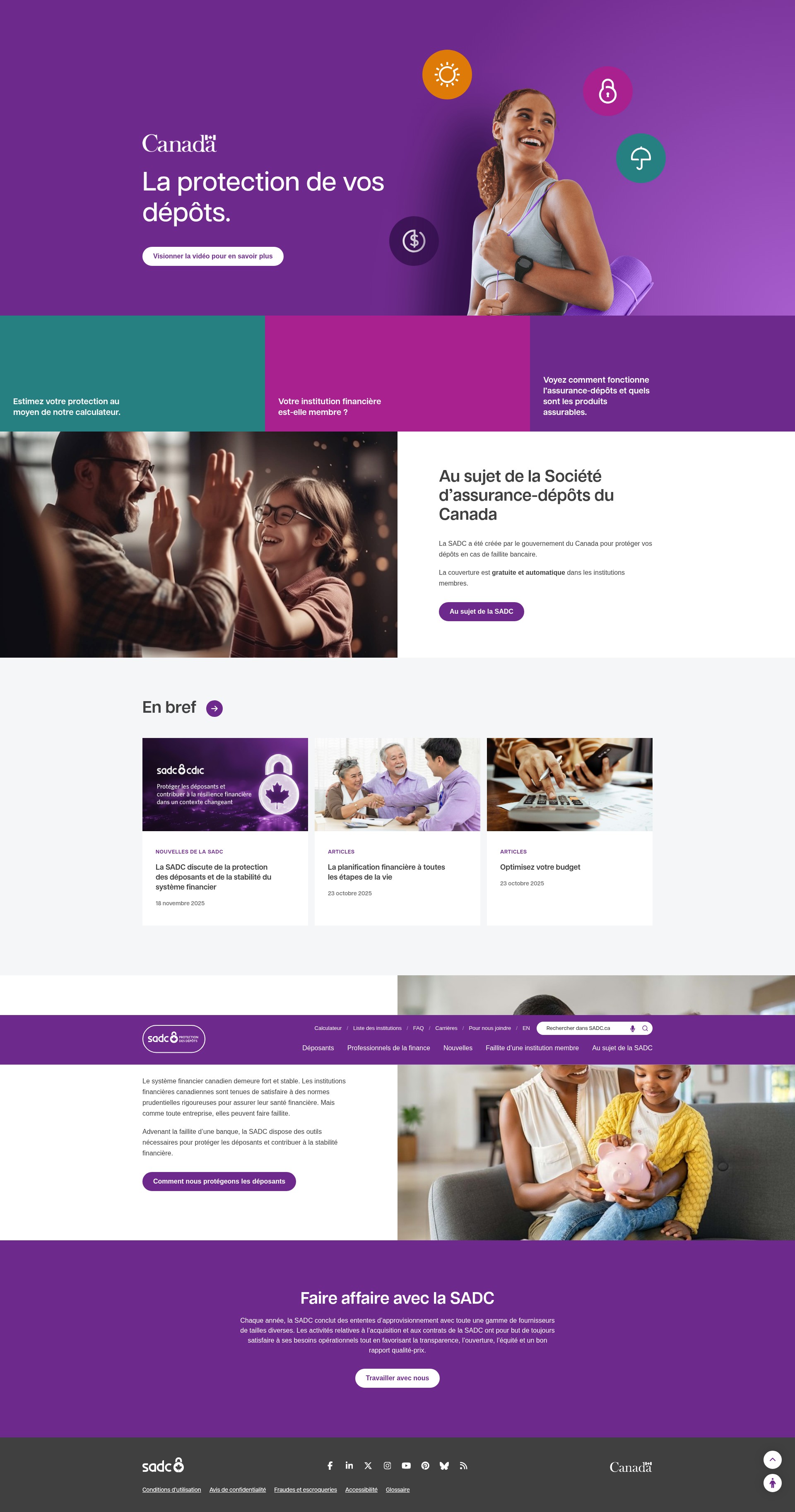 Screenshot of www.sadc.ca