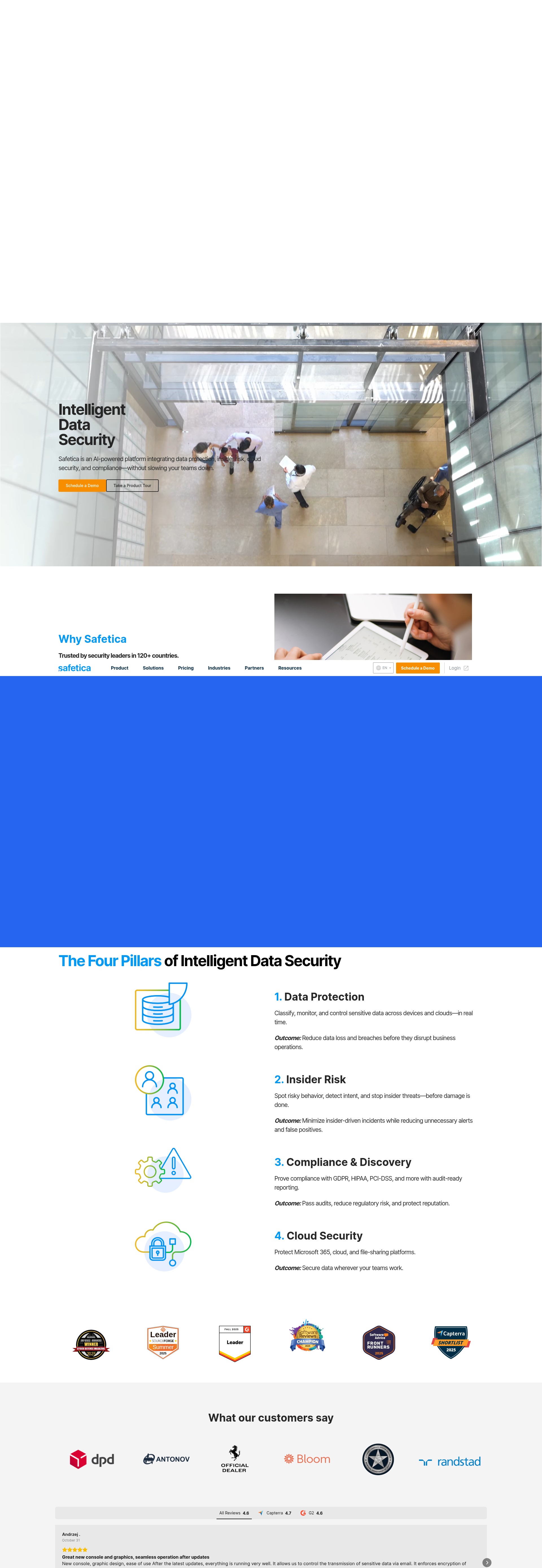 Screenshot of www.safetica.com