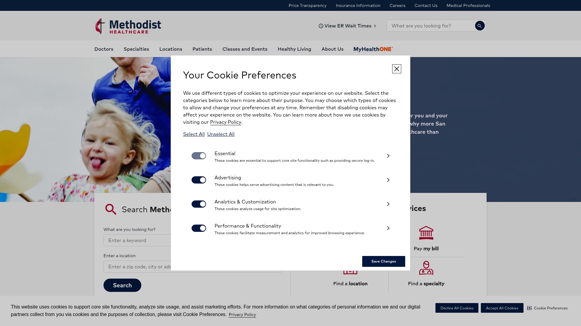 Screenshot of www.sahealth.com