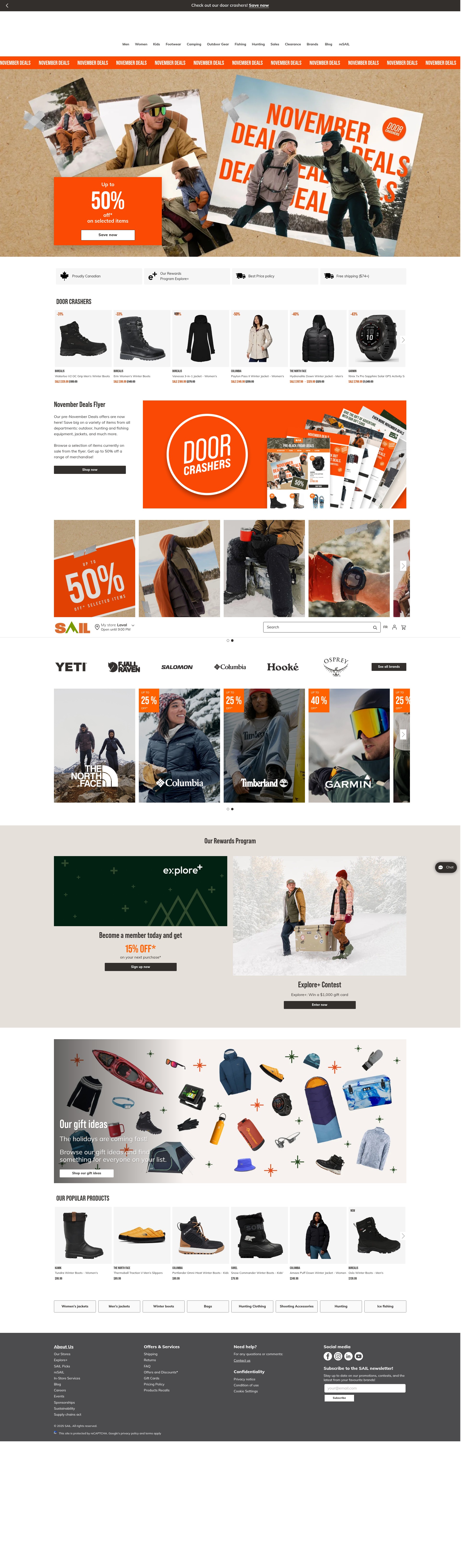 Screenshot of www.sail.ca