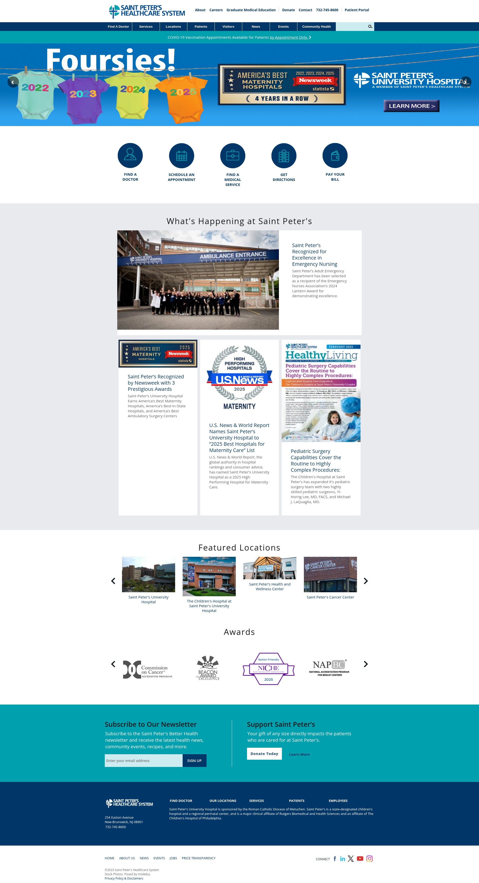 Screenshot of www.saintpetershcs.com