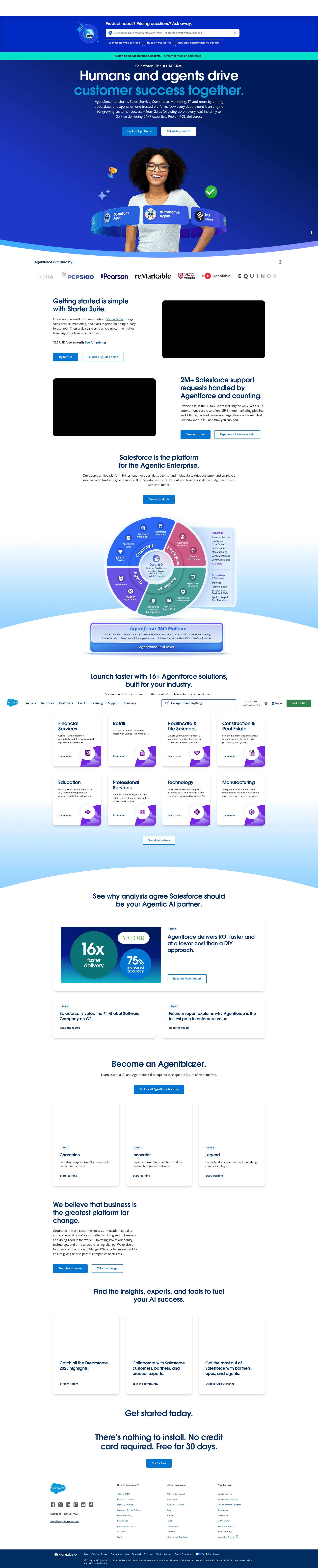 Screenshot of www.salesforce.com