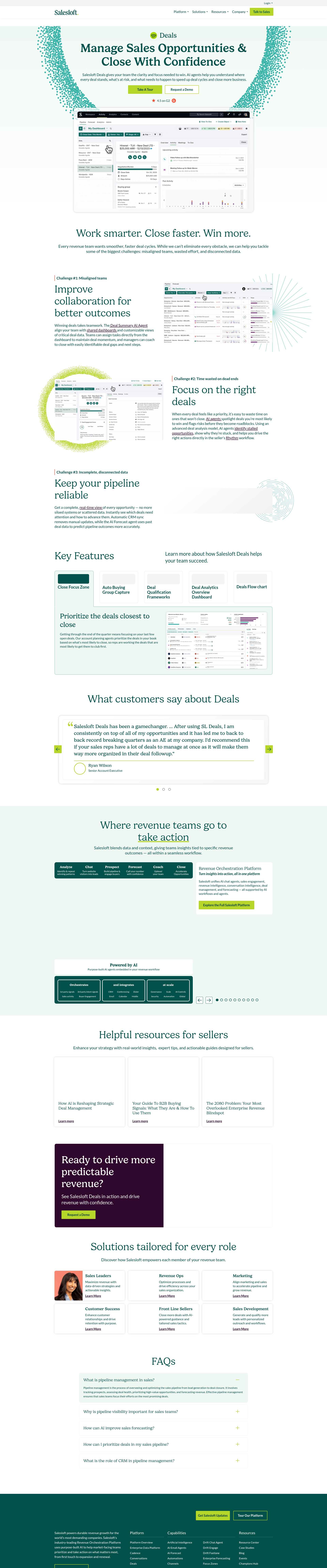 Screenshot of www.salesloft.com