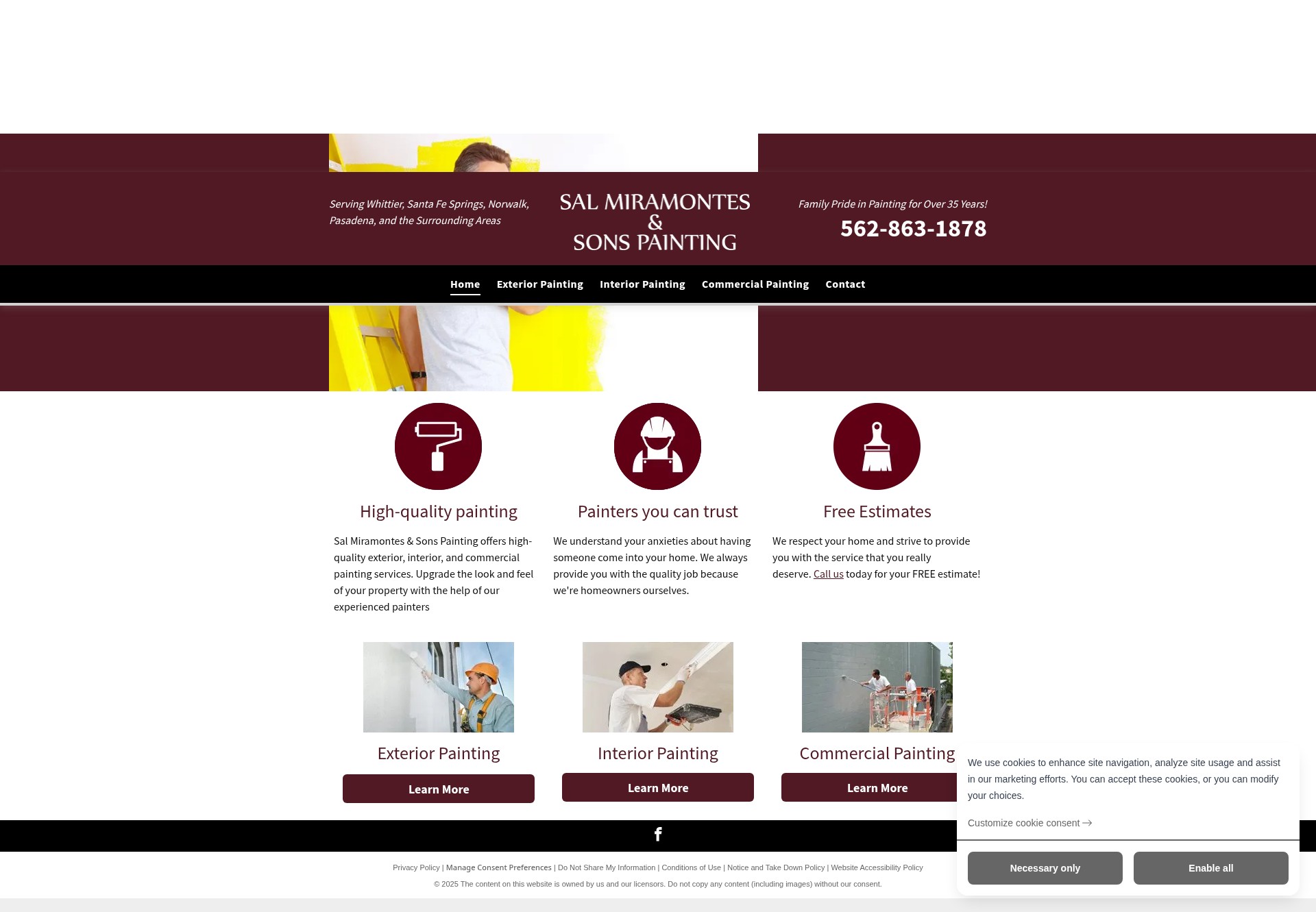 Screenshot of www.salmiramontespainting.com