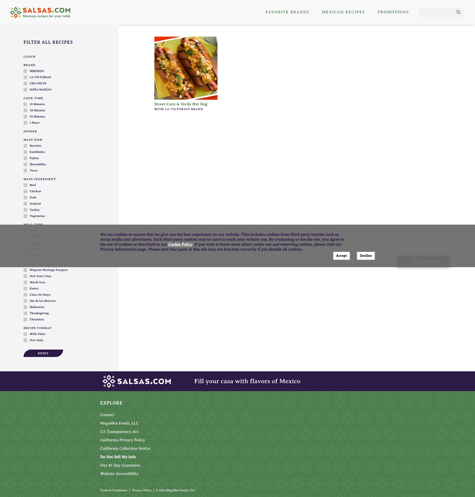 Screenshot of www.salsas.com