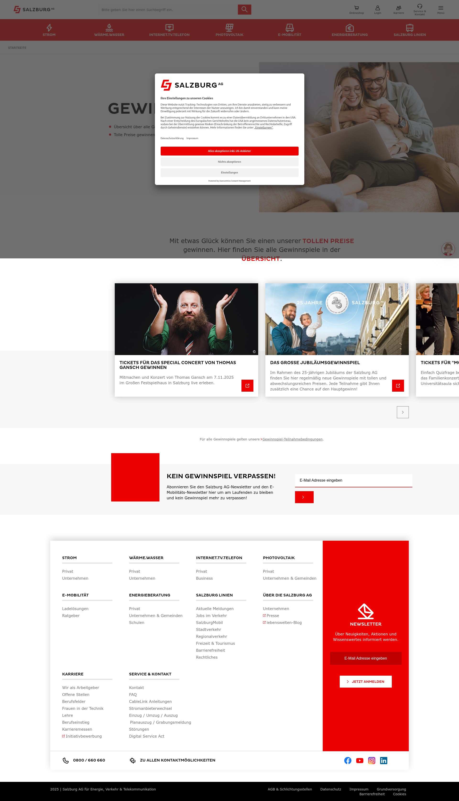 Screenshot of www.salzburg-ag.at