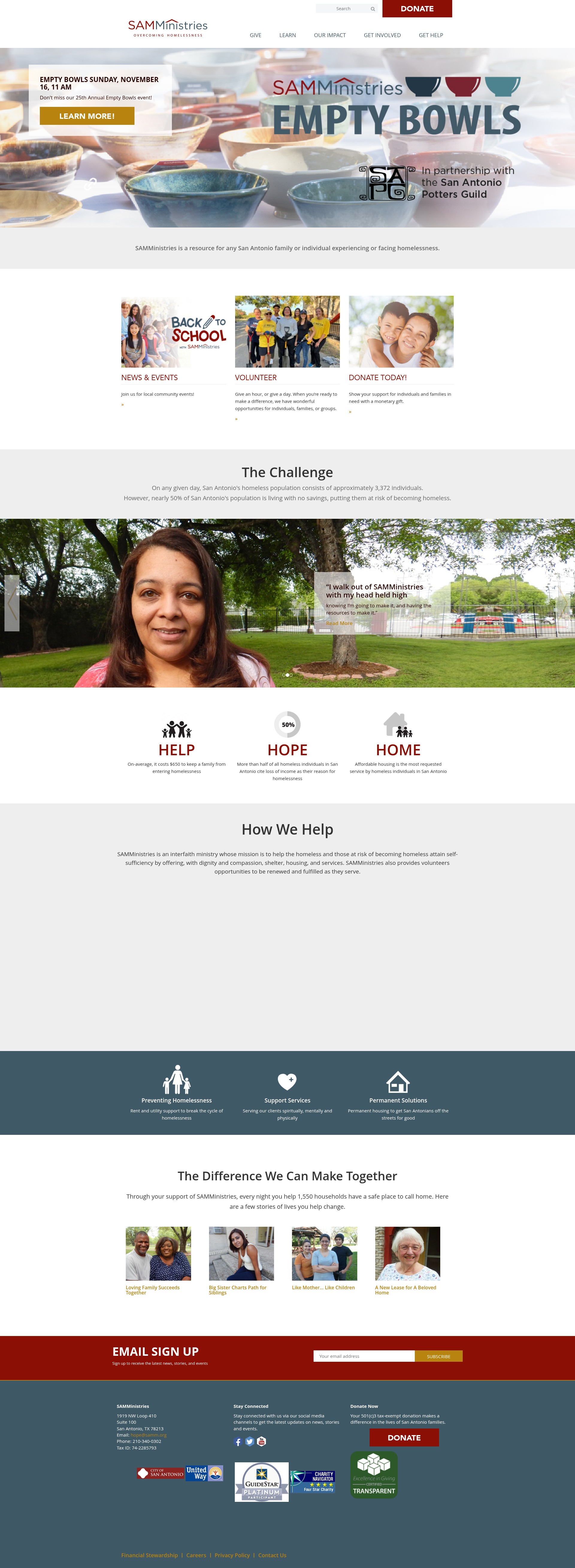Screenshot of www.samm.org
