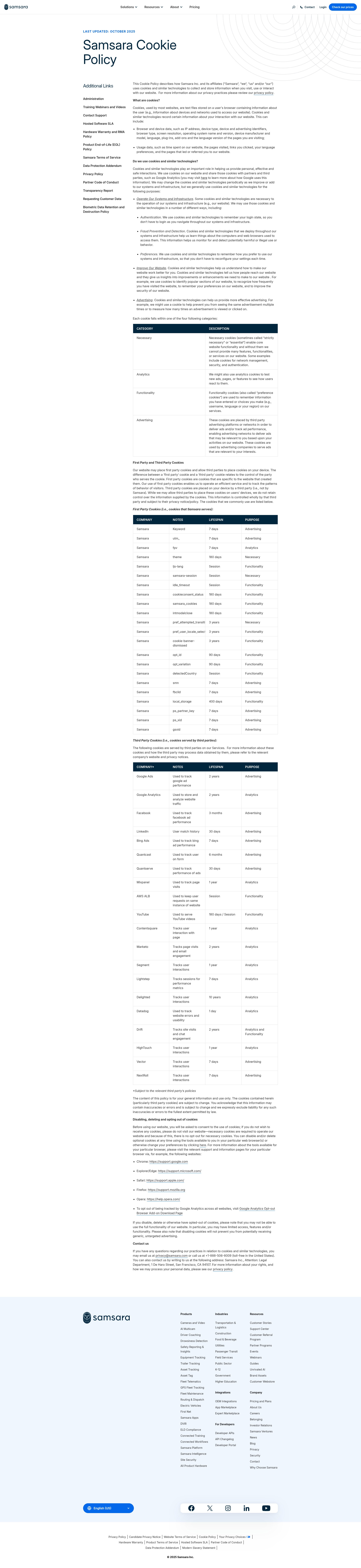 Screenshot of www.samsara.com