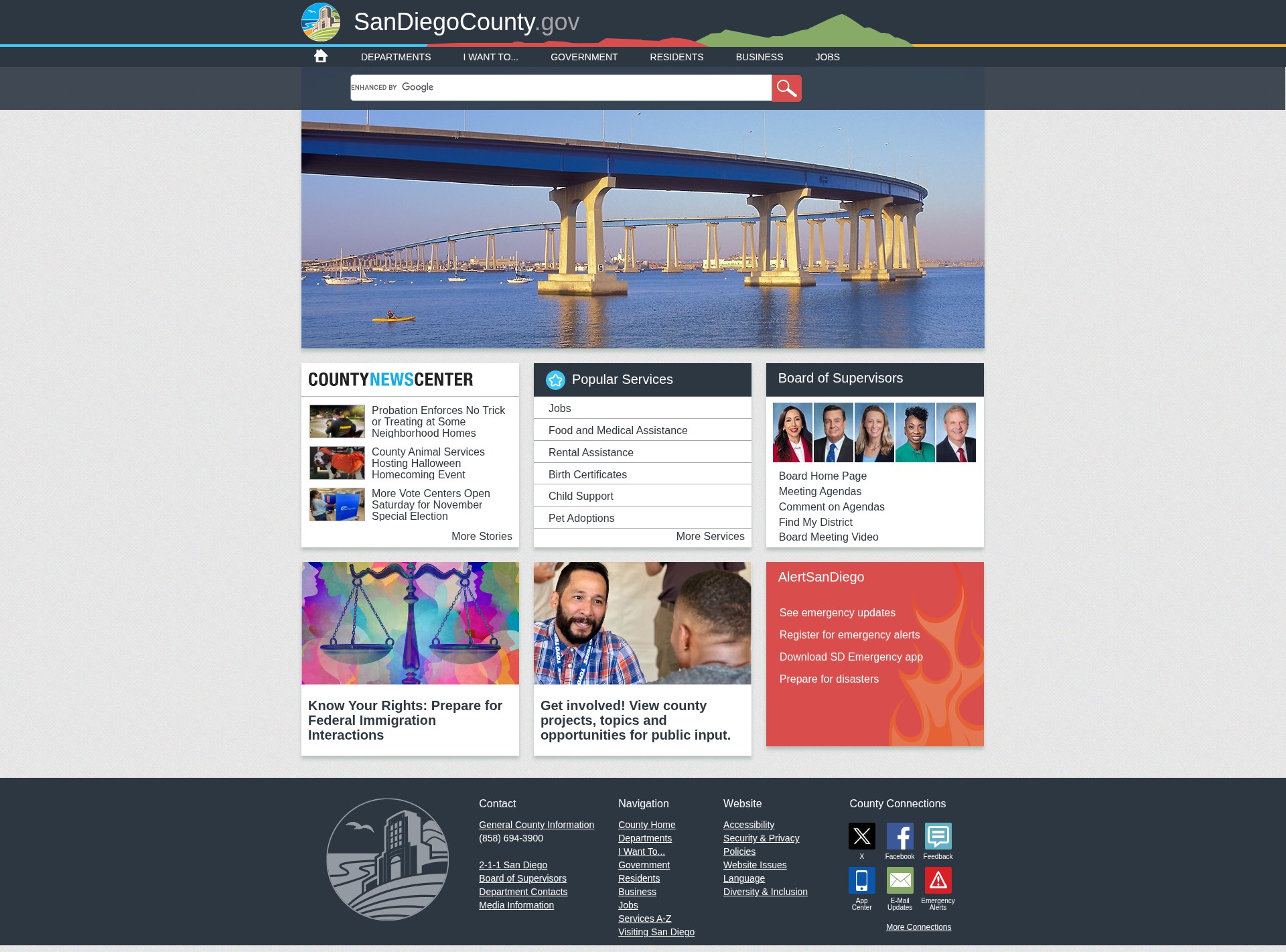 Screenshot of www.sandiegocounty.gov