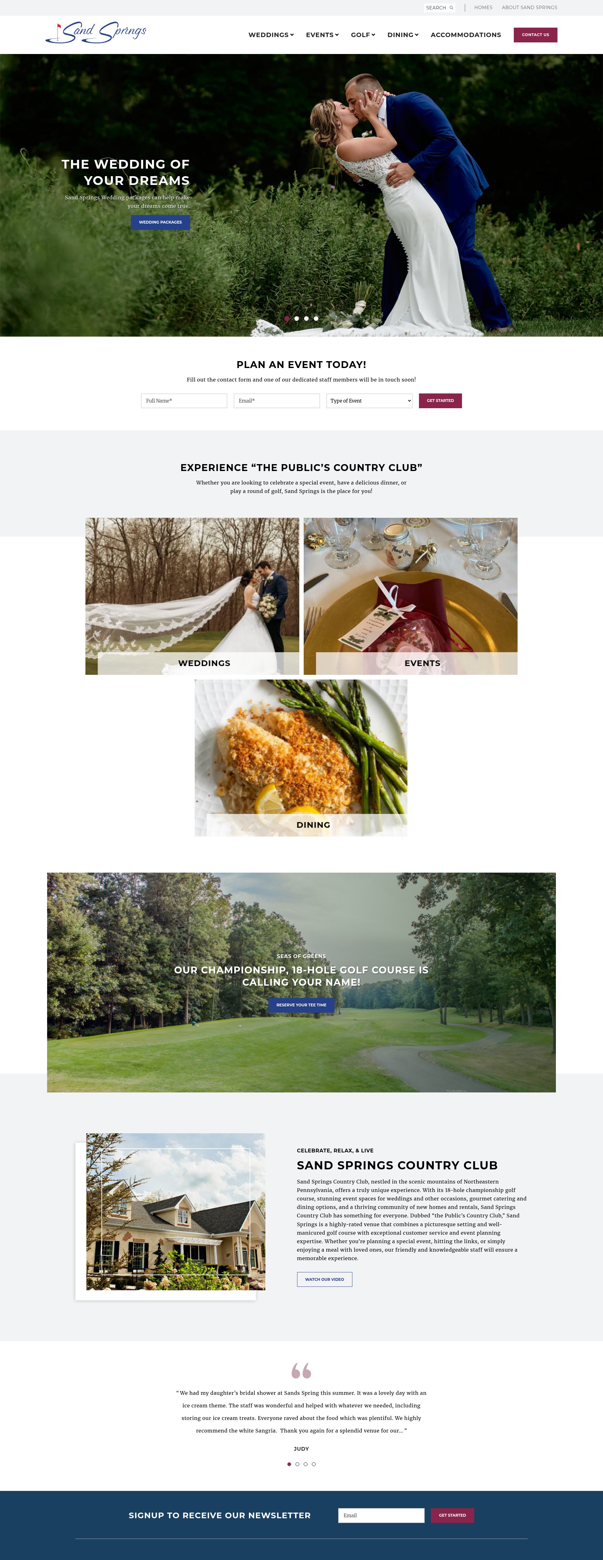 Screenshot of www.sandspringsgolf.com
