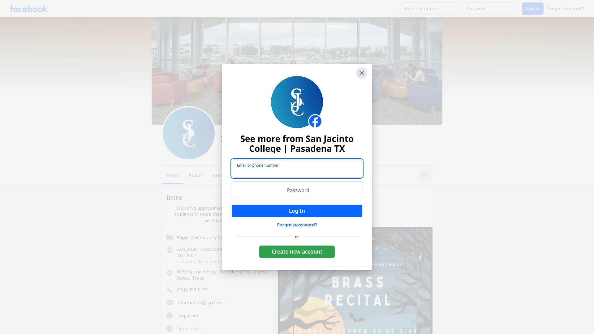 Screenshot of www.sanjac.edu