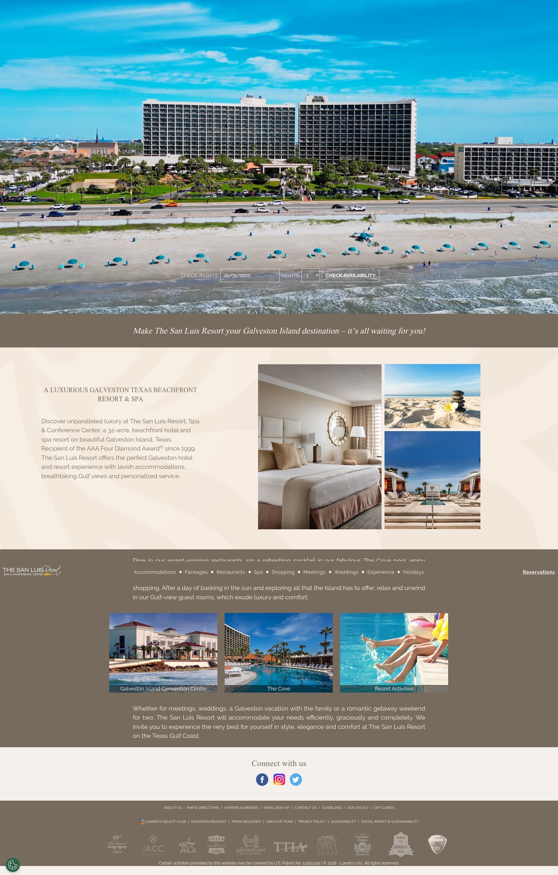 Screenshot of www.sanluisresort.com