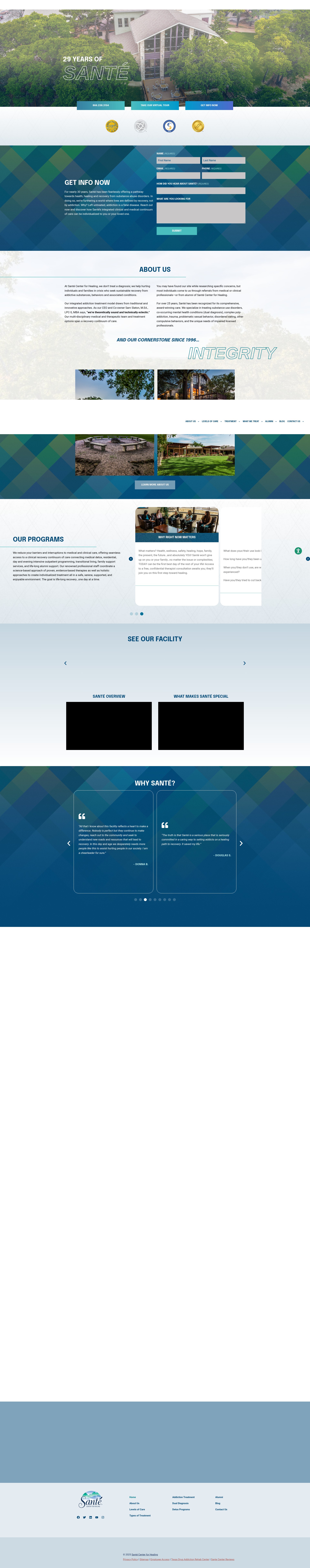 Screenshot of www.santecenter.com