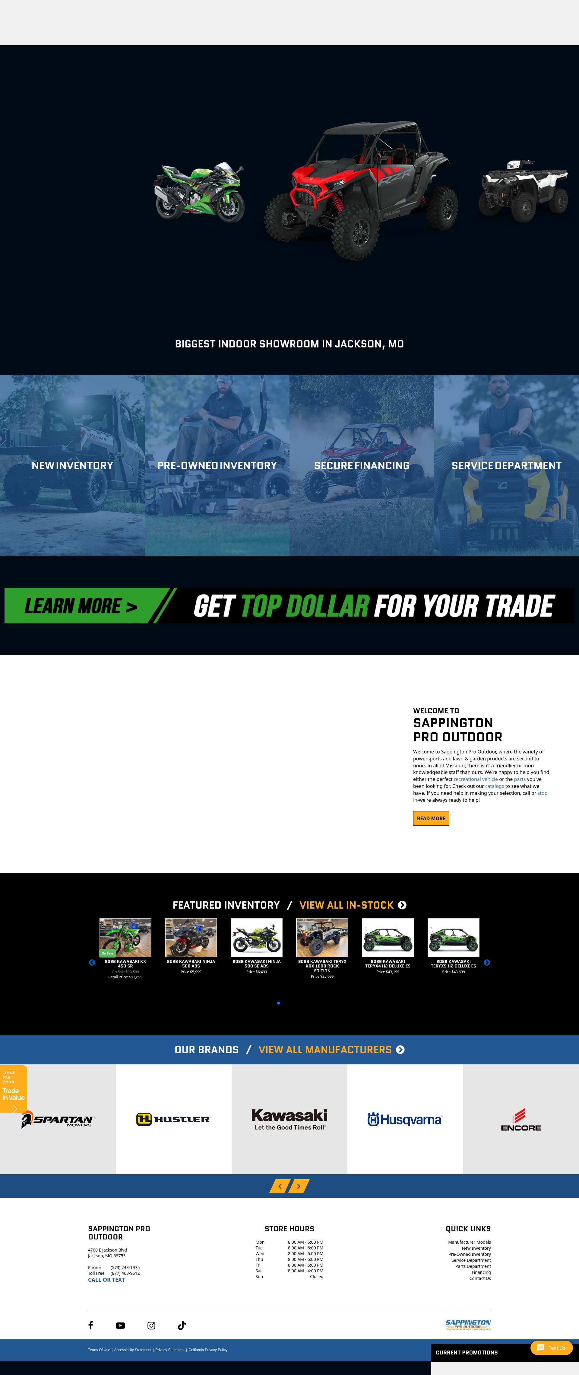 Screenshot of www.sappingtonprooutdoor.com