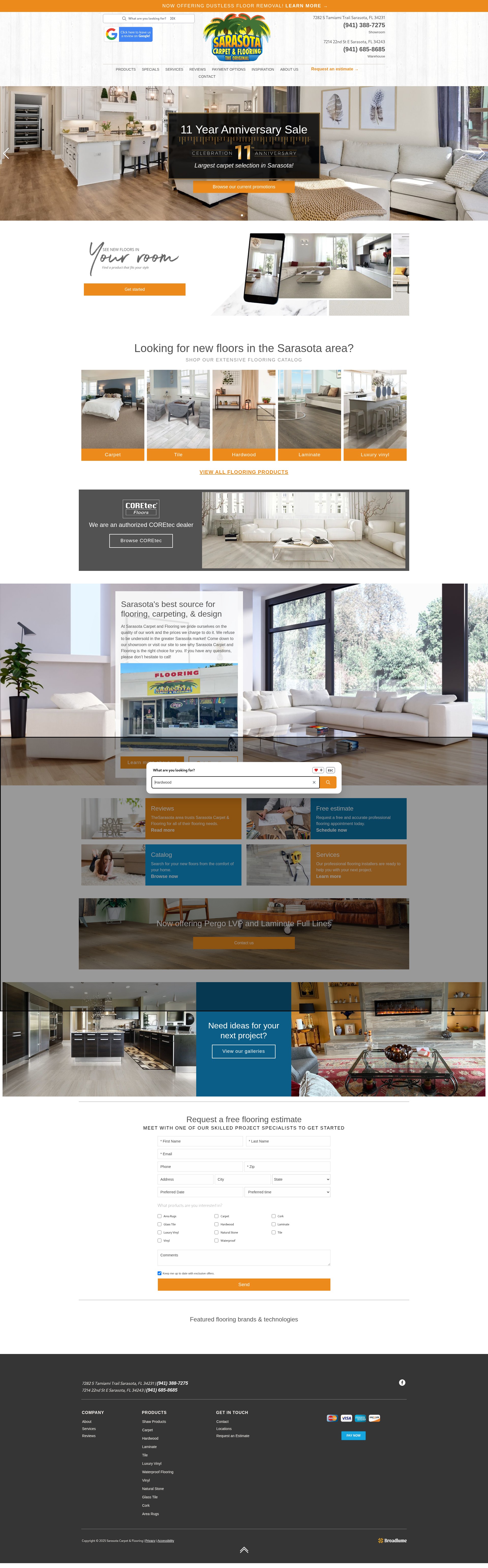 Screenshot of www.sarasotacarpetinstallation.com