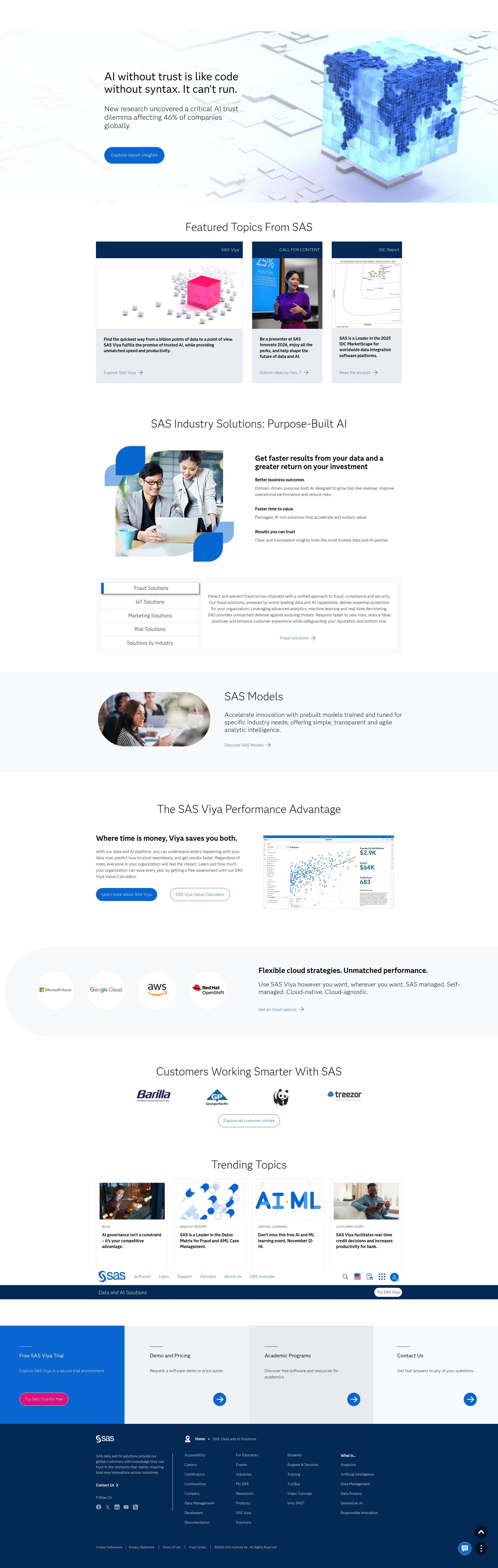 Screenshot of www.sas.com