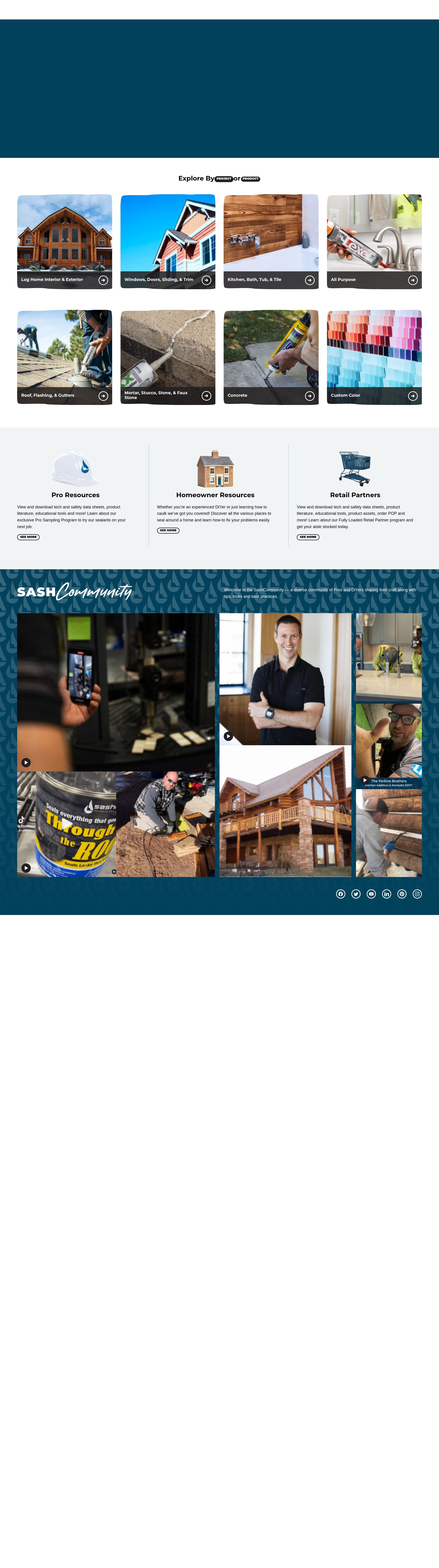 Screenshot of www.sashco.com
