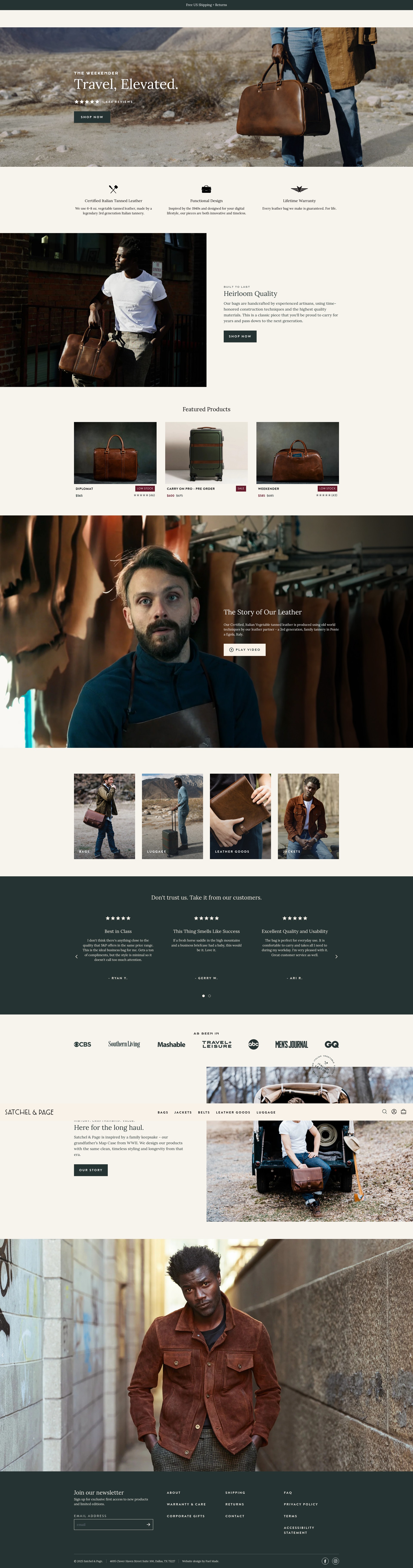 Screenshot of www.satchel-page.com