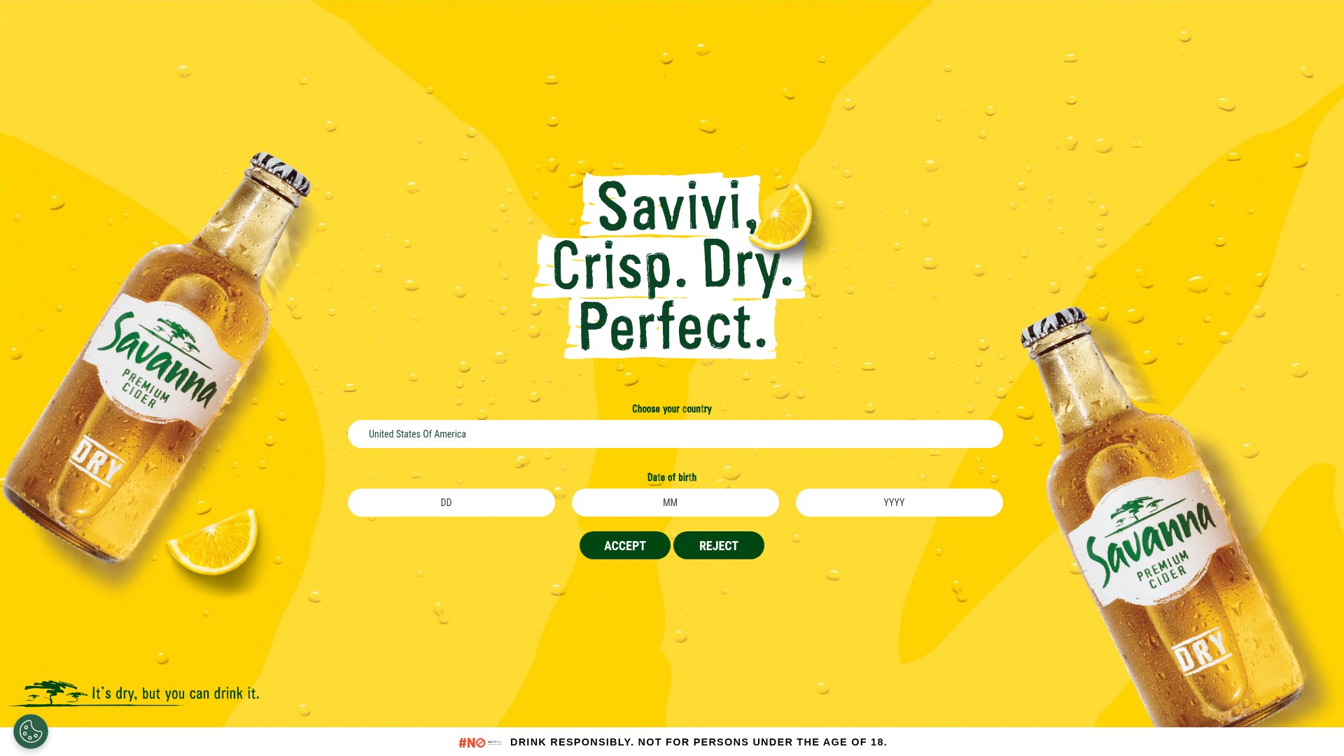 Screenshot of www.savanna.co.za