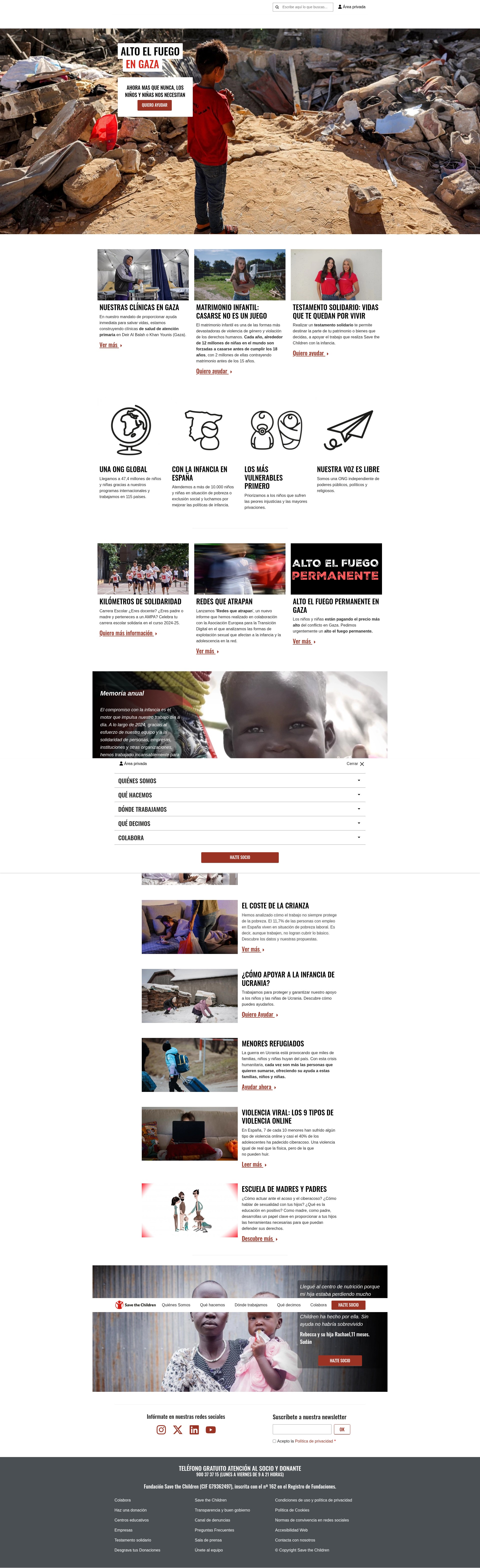 Screenshot of www.savethechildren.es