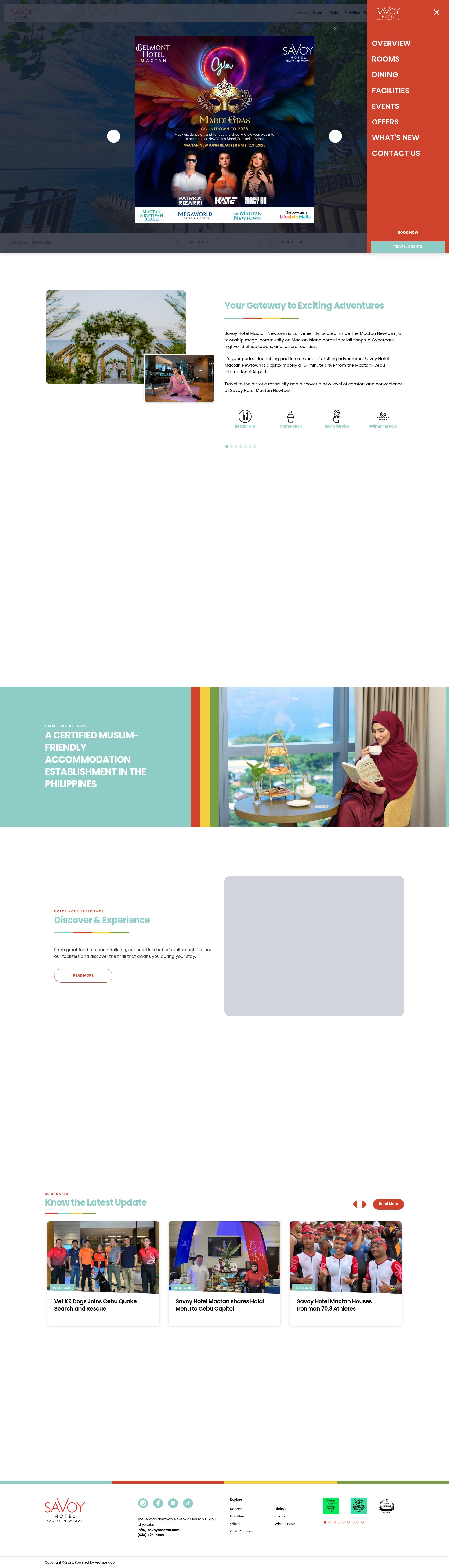 Screenshot of www.savoyhotelmactan.com.ph