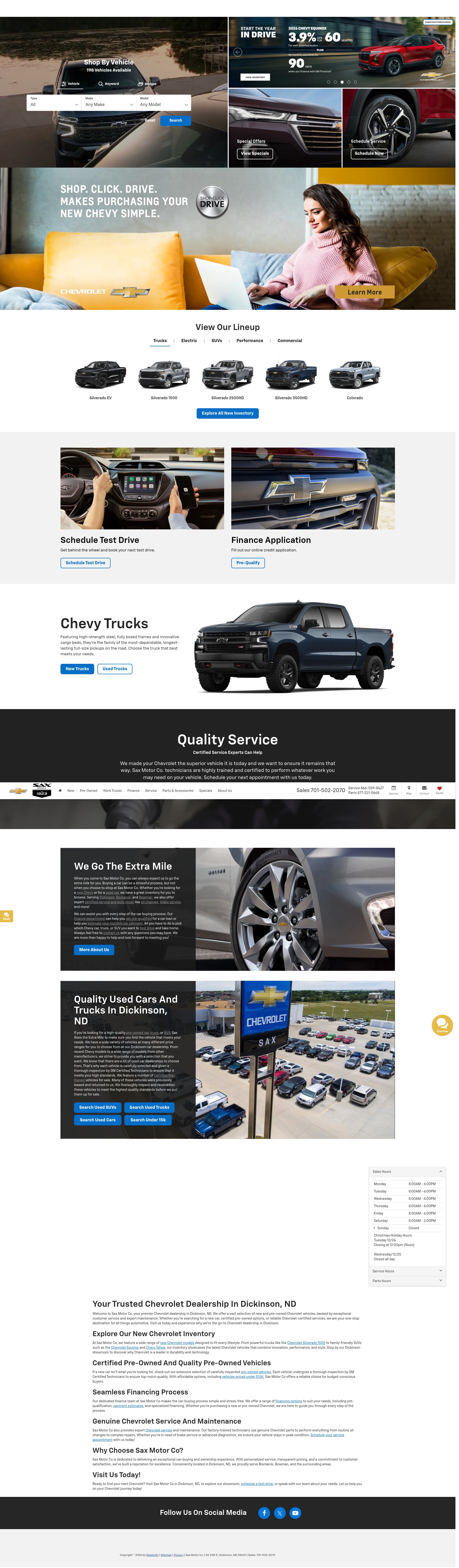 Screenshot of www.saxmotor.com