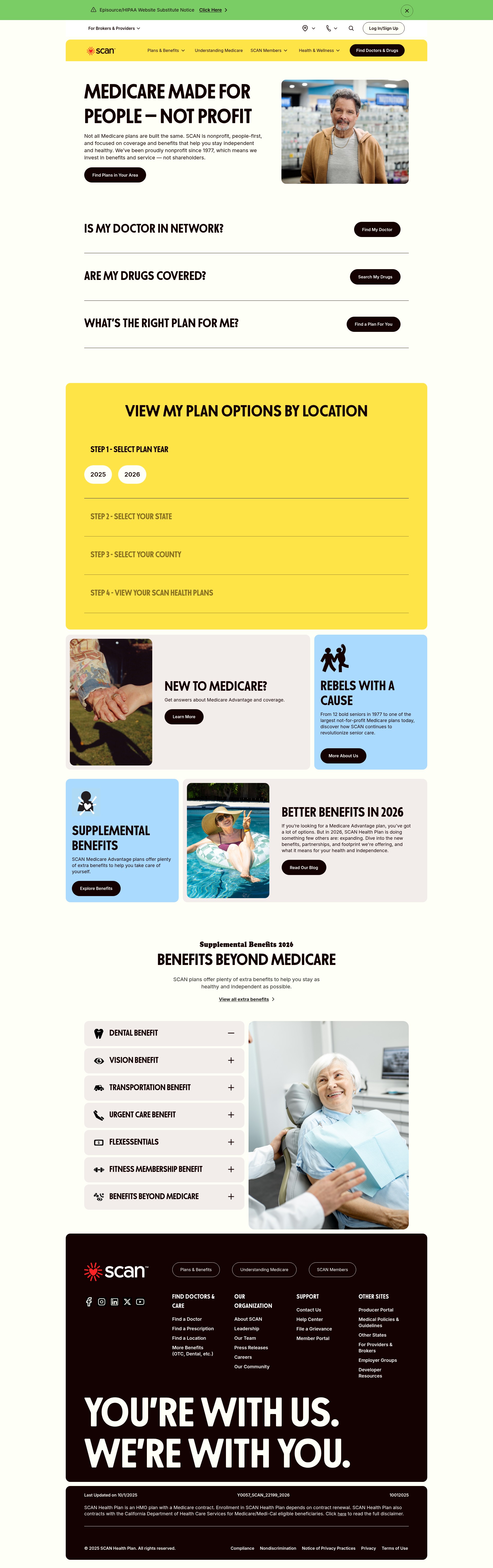 Screenshot of www.scanhealthplan.com