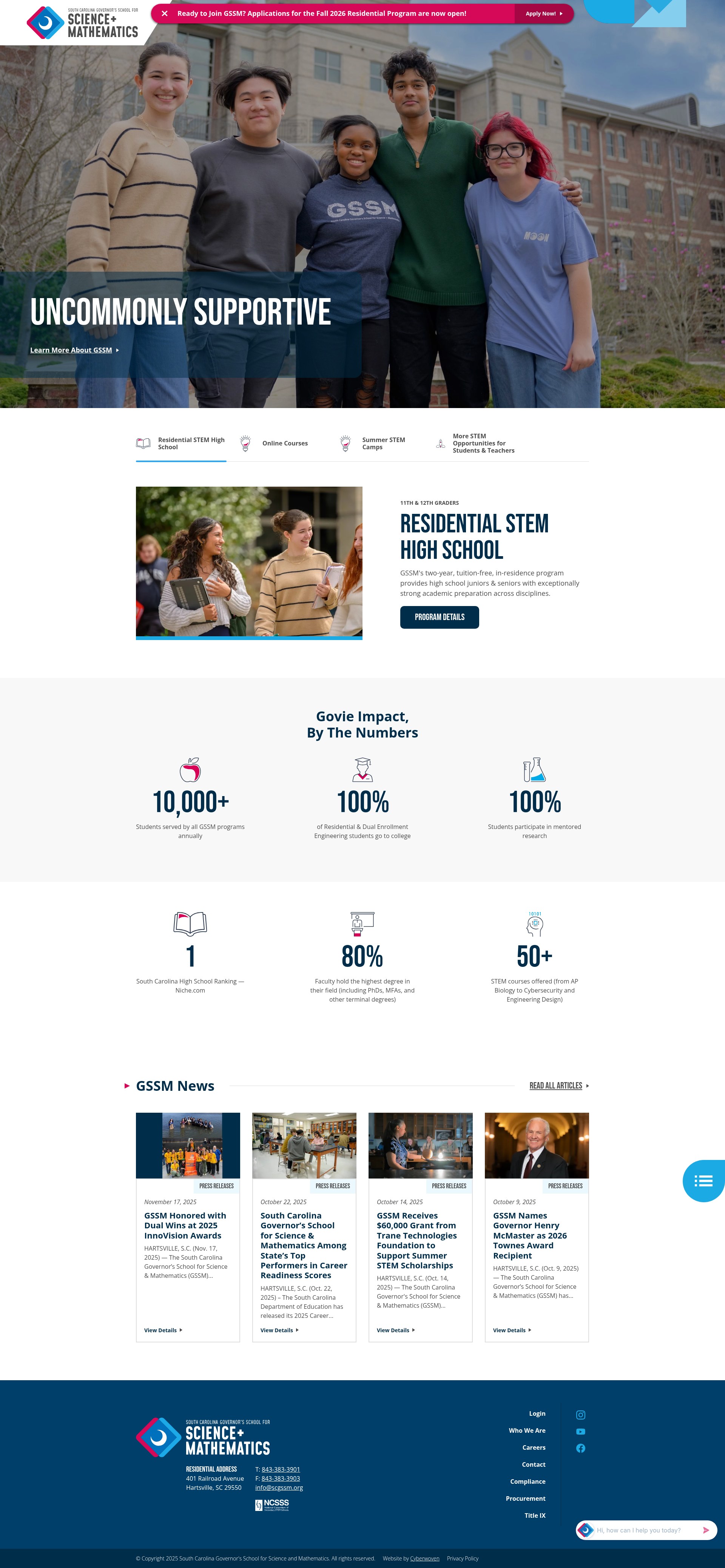 Screenshot of www.scgssm.org
