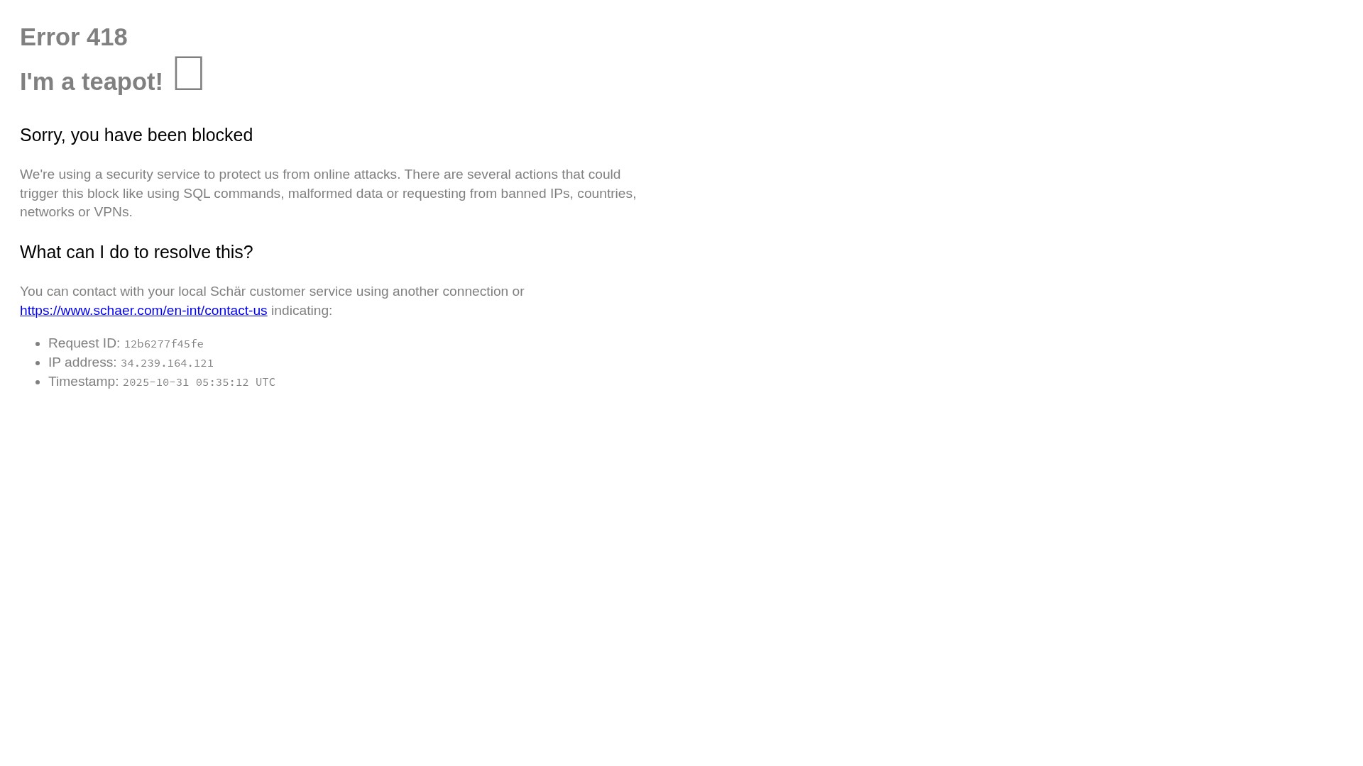 Screenshot of www.schaer.com